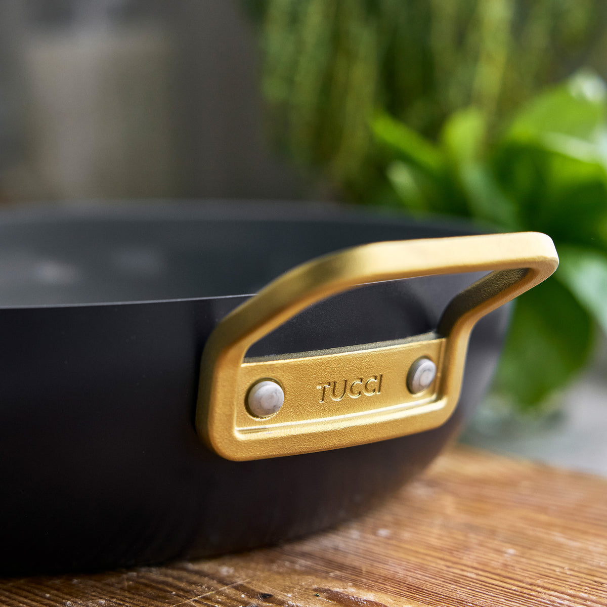 Stanley Tucci™ Ceramic Nonstick 4.5 Quart Stanley Pan Jr. | Calabrian Fig Design | PFOA-Free Cookware for Healthy Cooking | Perfect for Sauteing, Frying & Serving Pasta | Induction Compatible