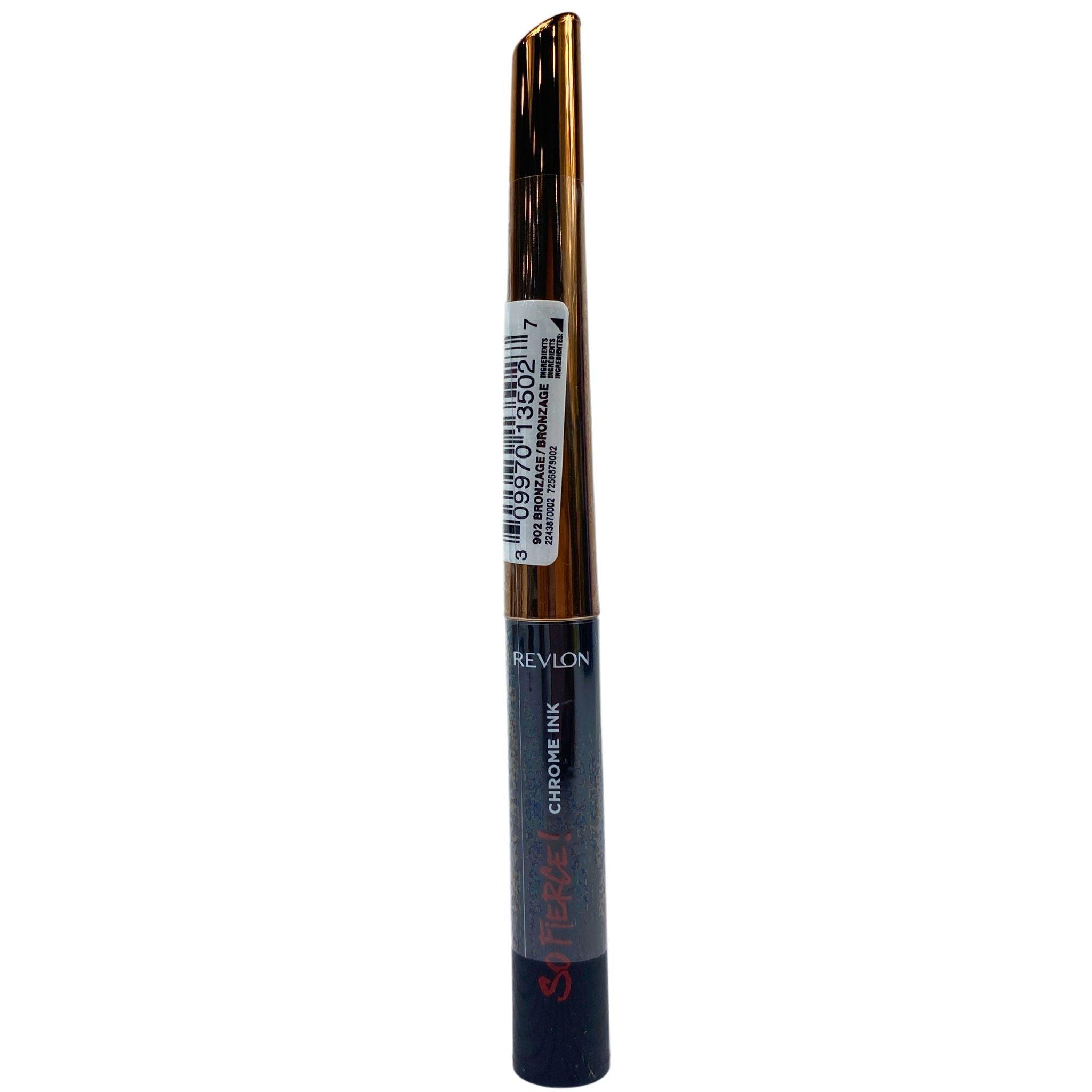Revlon So Fierce Chrome Ink Liquid Eyeliner - 902 Bronzage Metallic Bronze - 0.03 oz (70-Piece Bulk Lot) - Long-Lasting Waterproof Makeup for Party, Night Out & Special Occasions