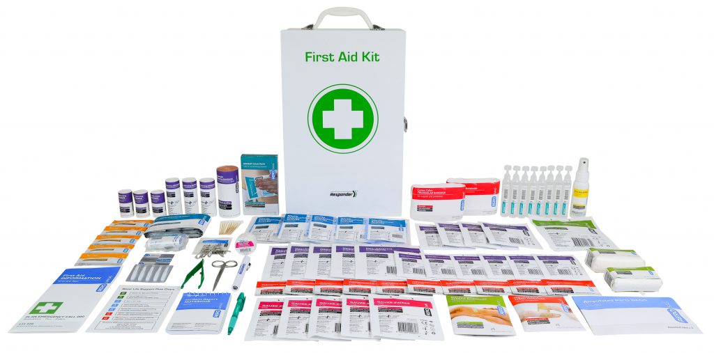 Responder 4 Series Metal First Aid Kit - Durable Emergency Medical Supplies for Home, Car, Workplace & Outdoor Adventures