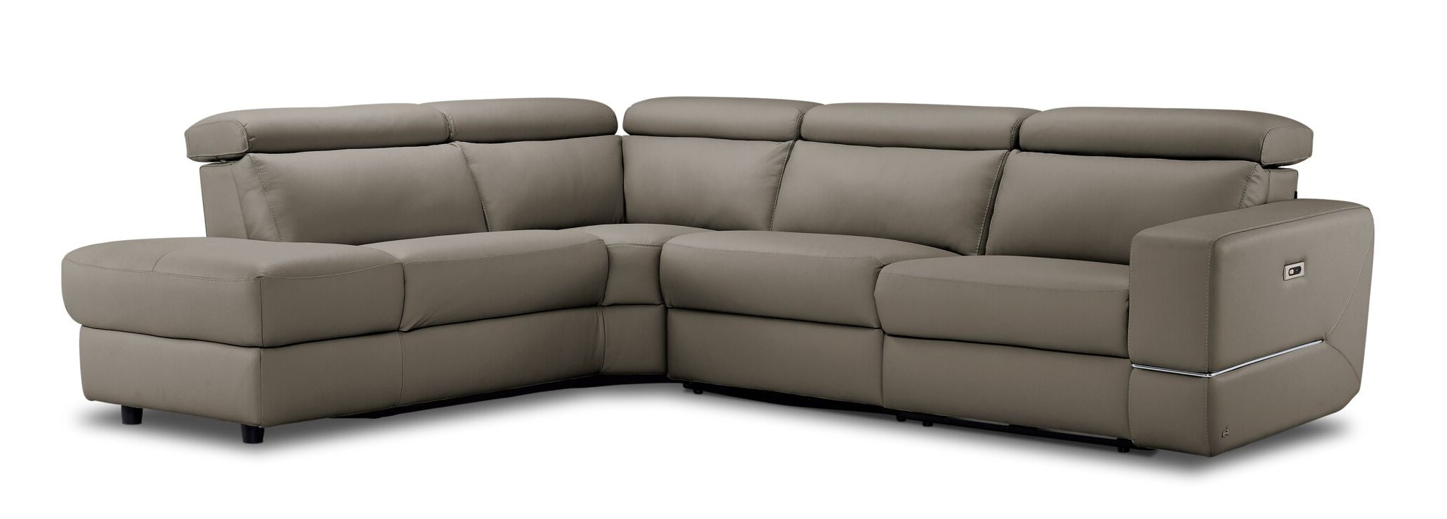 Bianca 3-Piece Power Reclining Sectional Sofa with Left-Facing Chaise in Tan - Perfect for Living Room, Home Theater & Family Gatherings