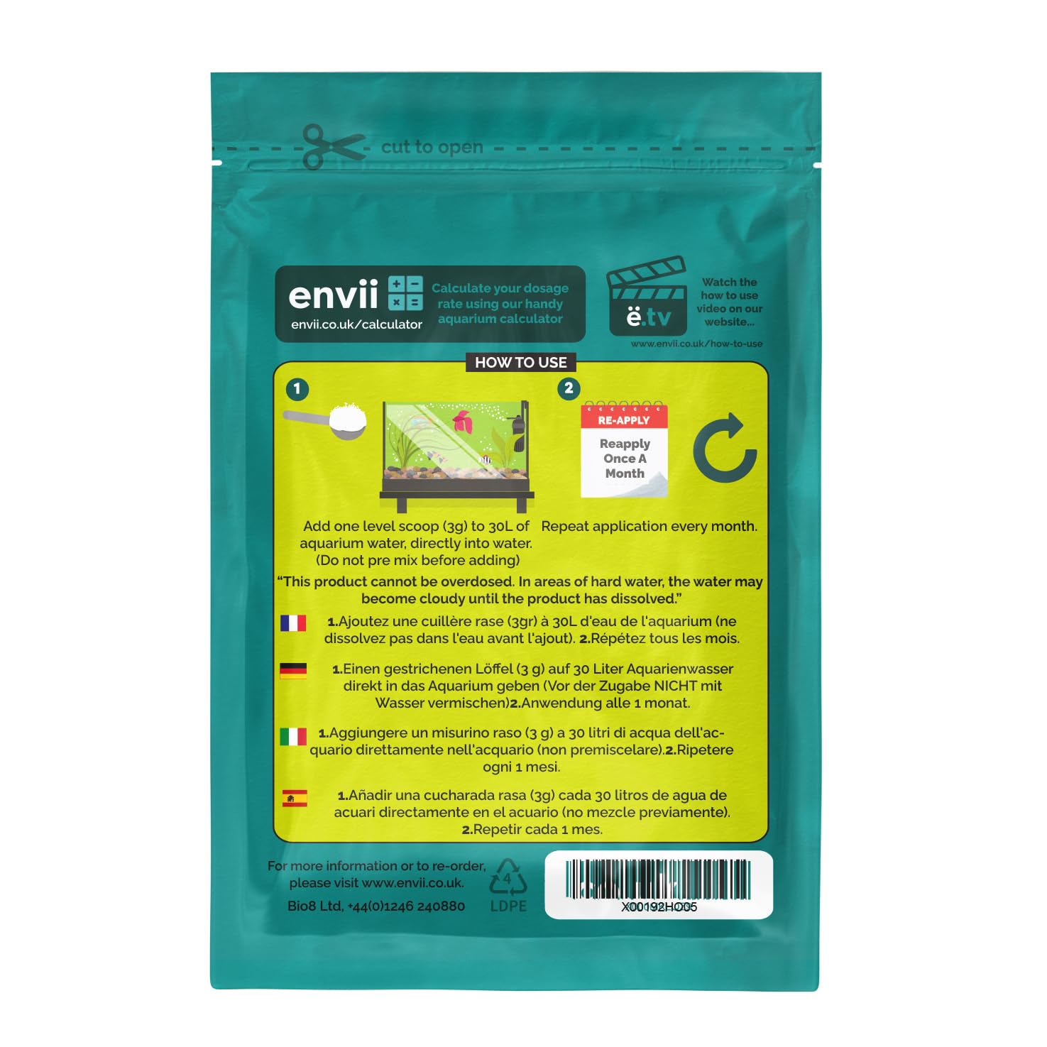 Envii Aquarium pH Balance Controller - Raise & Lower pH, KH & GH Buffer for Fish Tanks - Treats 500L Water for Healthy Aquariums