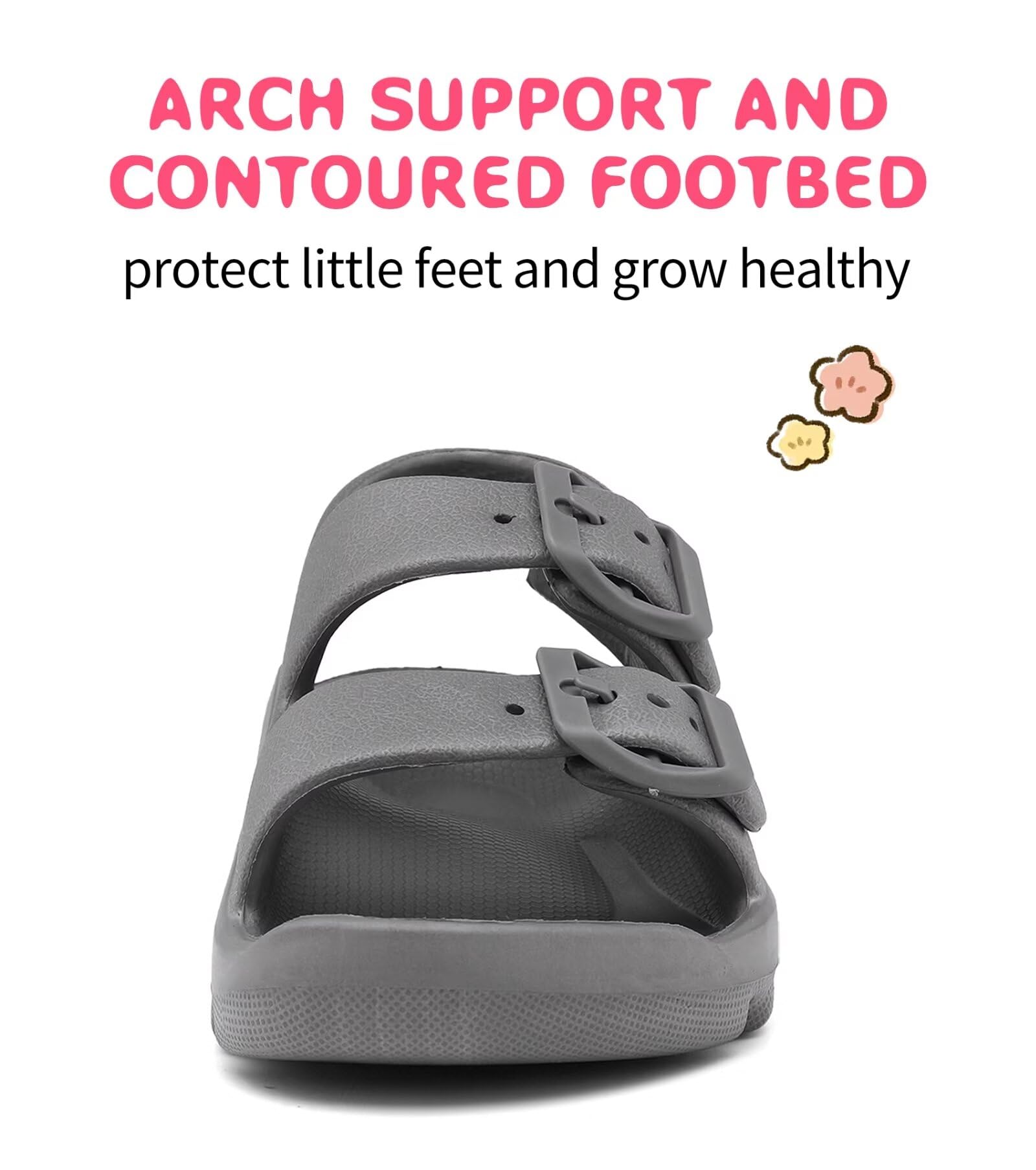 **Boys & Girls Adjustable Water Sandals with Buckle & Hook Loop Back Strap – Comfortable Toddler to Little Kid Sizes (5-12) – Perfect for Beach, Pool & Outdoor Play**