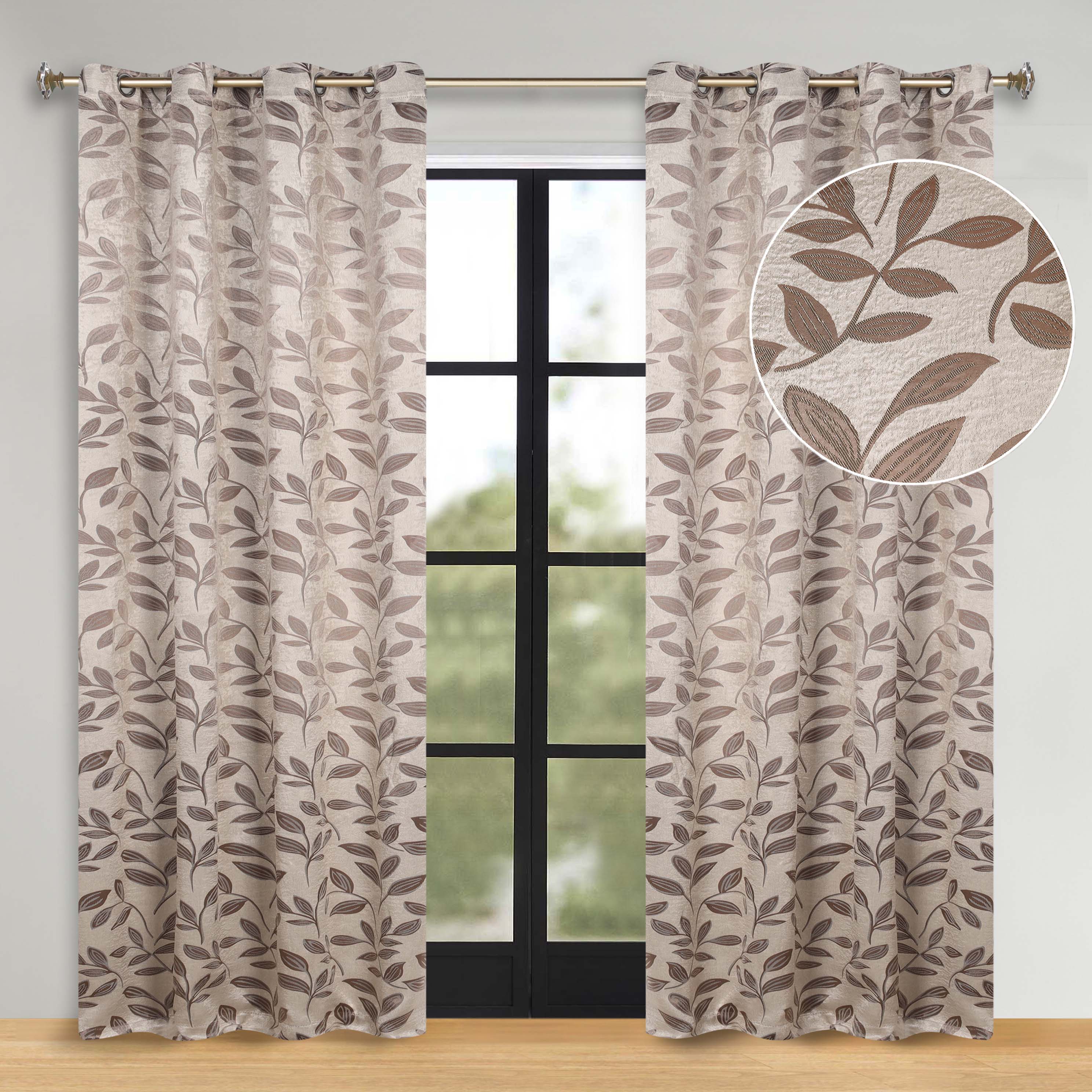 Machine Washable Blackout Curtains for Bedroom - Set of 2 Panels, Thermal Insulated Room Darkening Drapes for Nursery, Living Room & Home Theater