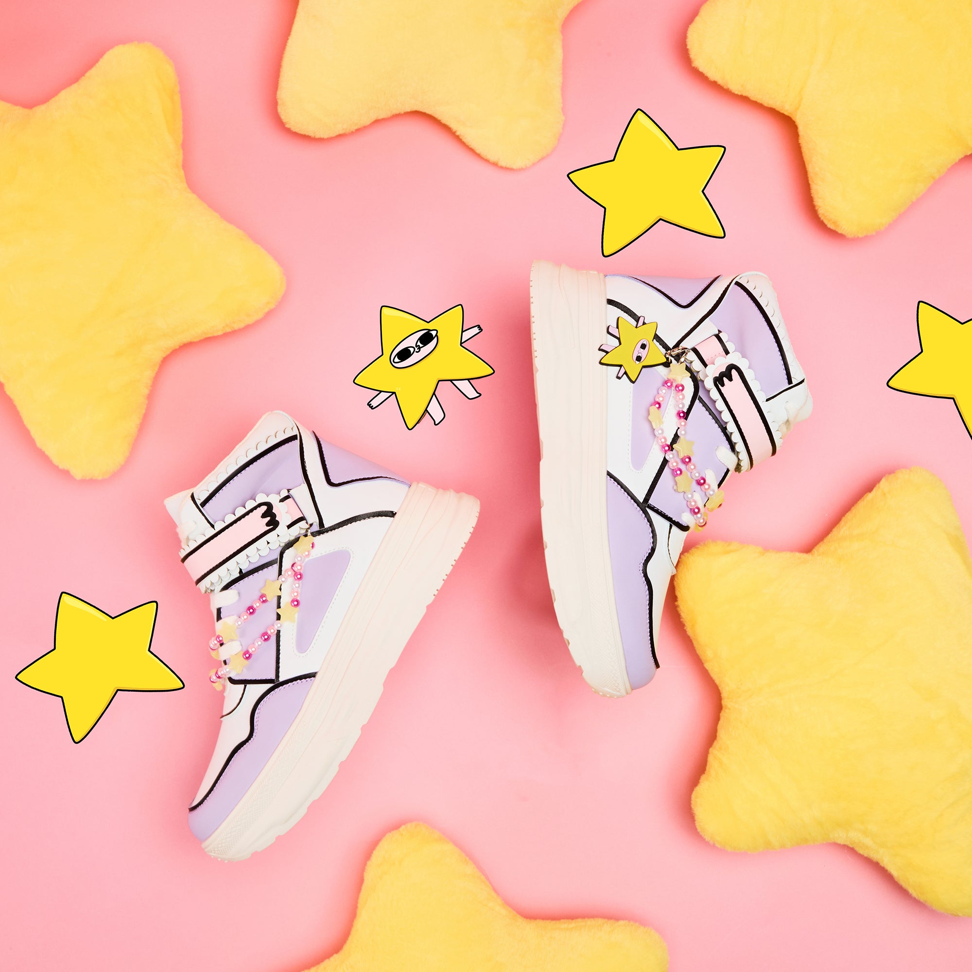 UR A STAR High Top Sneakers for Women - Trendy Fashion Basketball Shoes for Running, Gym & Streetwear