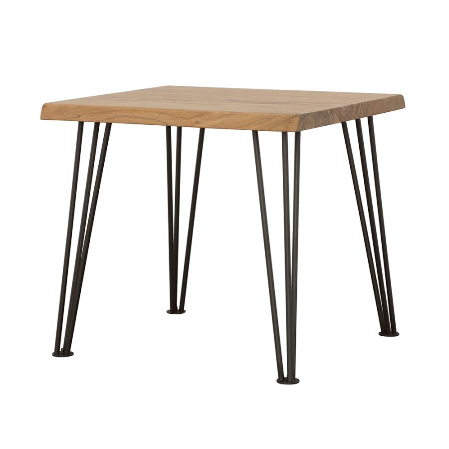 Modern Square End Table with Sturdy Metal Frame - Perfect for Living Room, Bedroom, or Office Decor | Side Table for Coffee, Books & Lamps