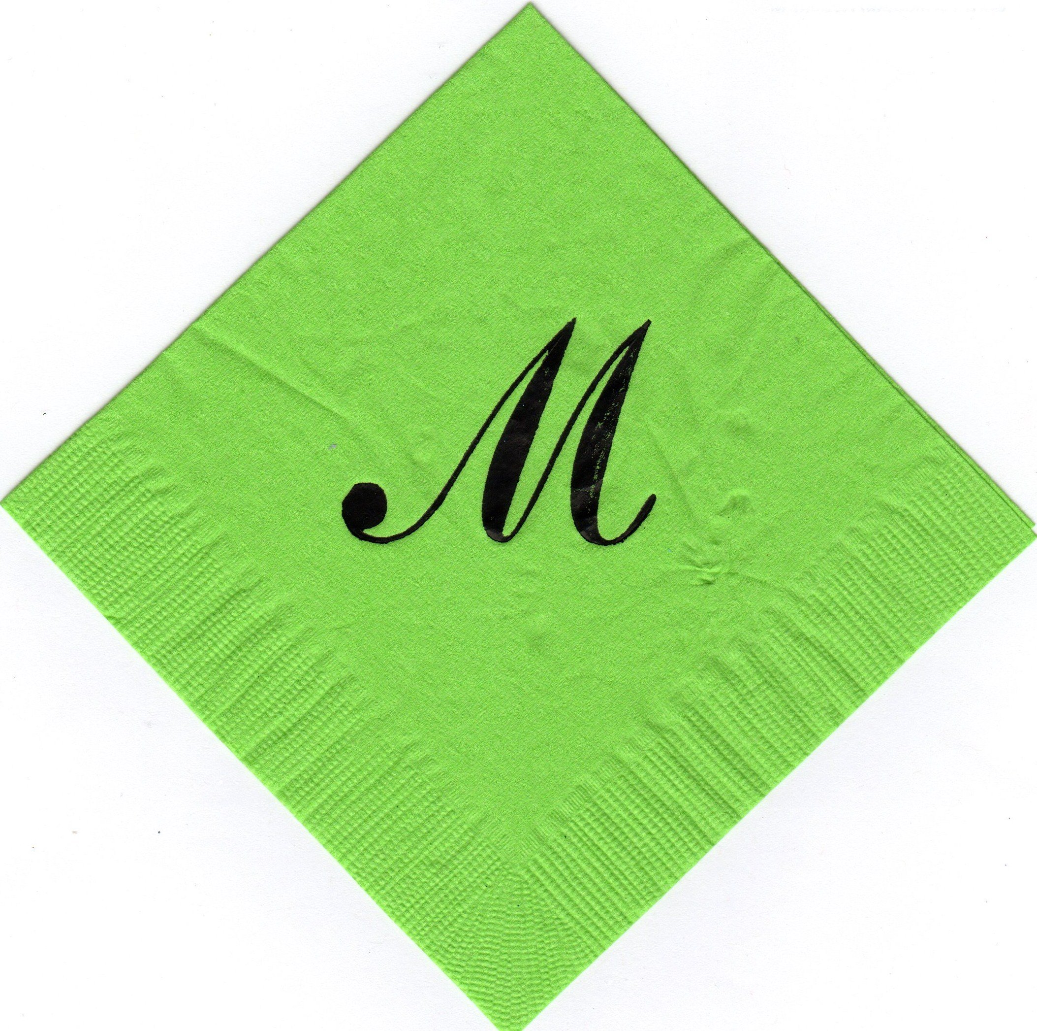 Personalized Monogrammed Beverage Napkins - Custom Cocktail Party Napkins for Weddings, Birthdays & Special Events - Premium Quality Paper Napkins for Drinks & Celebrations