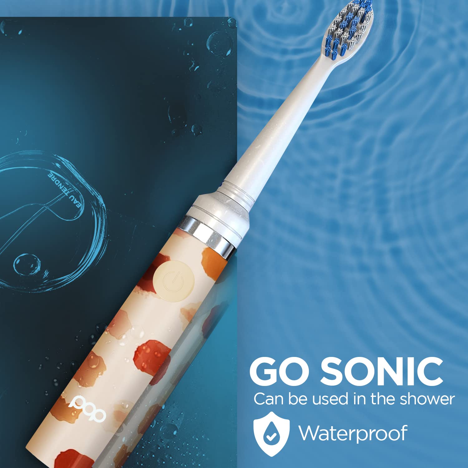 Pop Sonic Electric Toothbrush for Kids - Rechargeable Giraffe Design with 2 Speed Modes (15,000-30,000 RPM), Soft Dupont Nylon Bristles, AAA Battery Powered - Perfect for Travel, Home & School Use