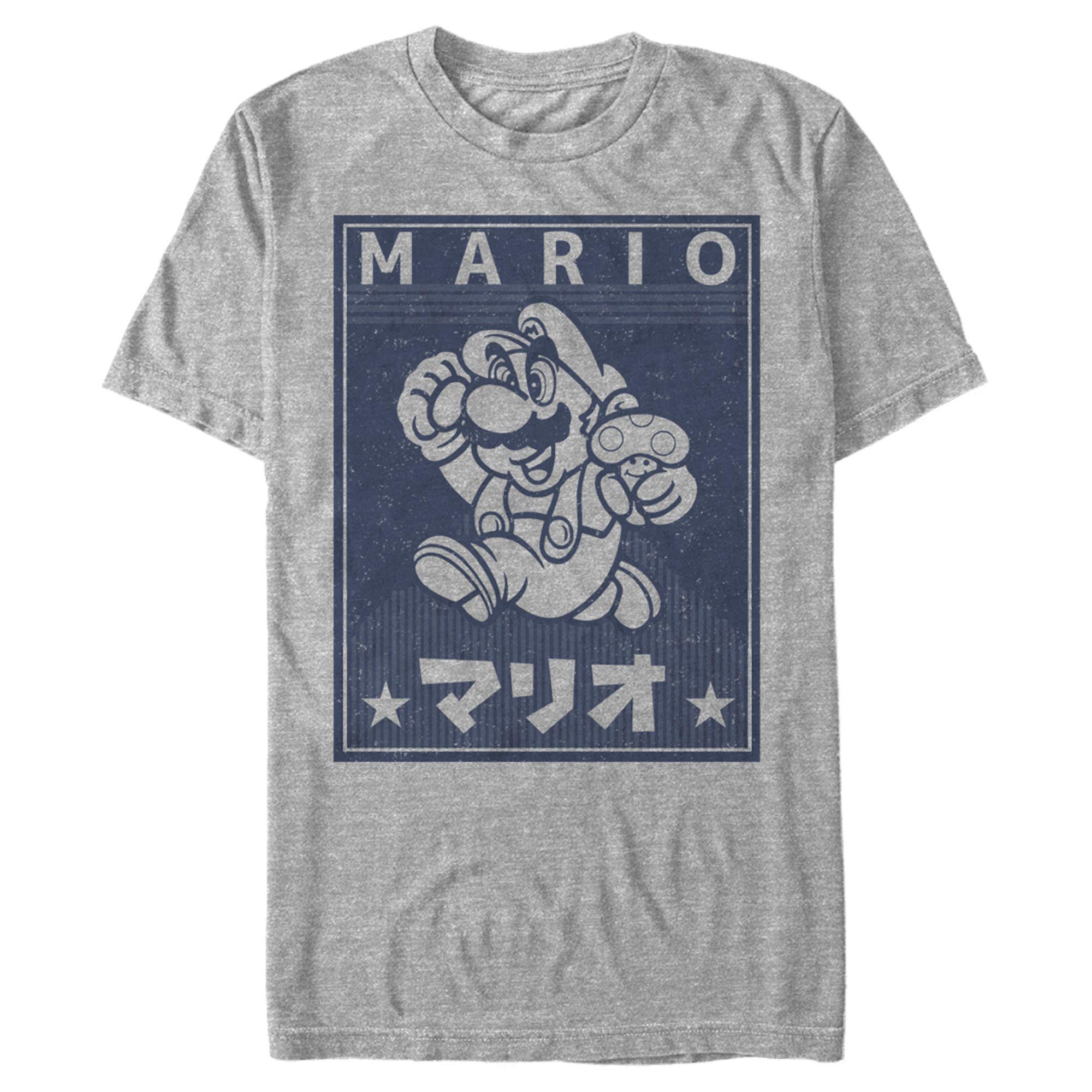 Nintendo Mario and Mushroom Graphic T-Shirt for Men - Retro Gaming Tee for Casual Wear, Cosplay & Gamer Outfits