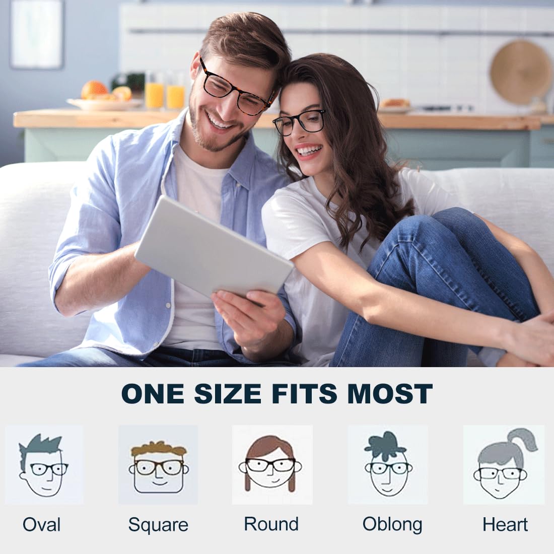 Blue Light Blocking Glasses for Men & Women - Anti Glare UV Protection for Computer Use