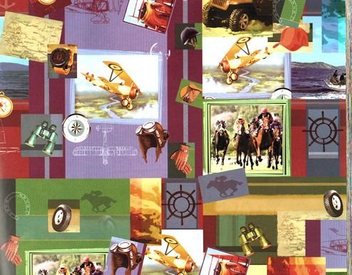 Action Sports Rolled Gift Wrap Paper - 2 Sheets (27x39 Inches) - Perfect for Birthday, Christmas & Holiday Presents