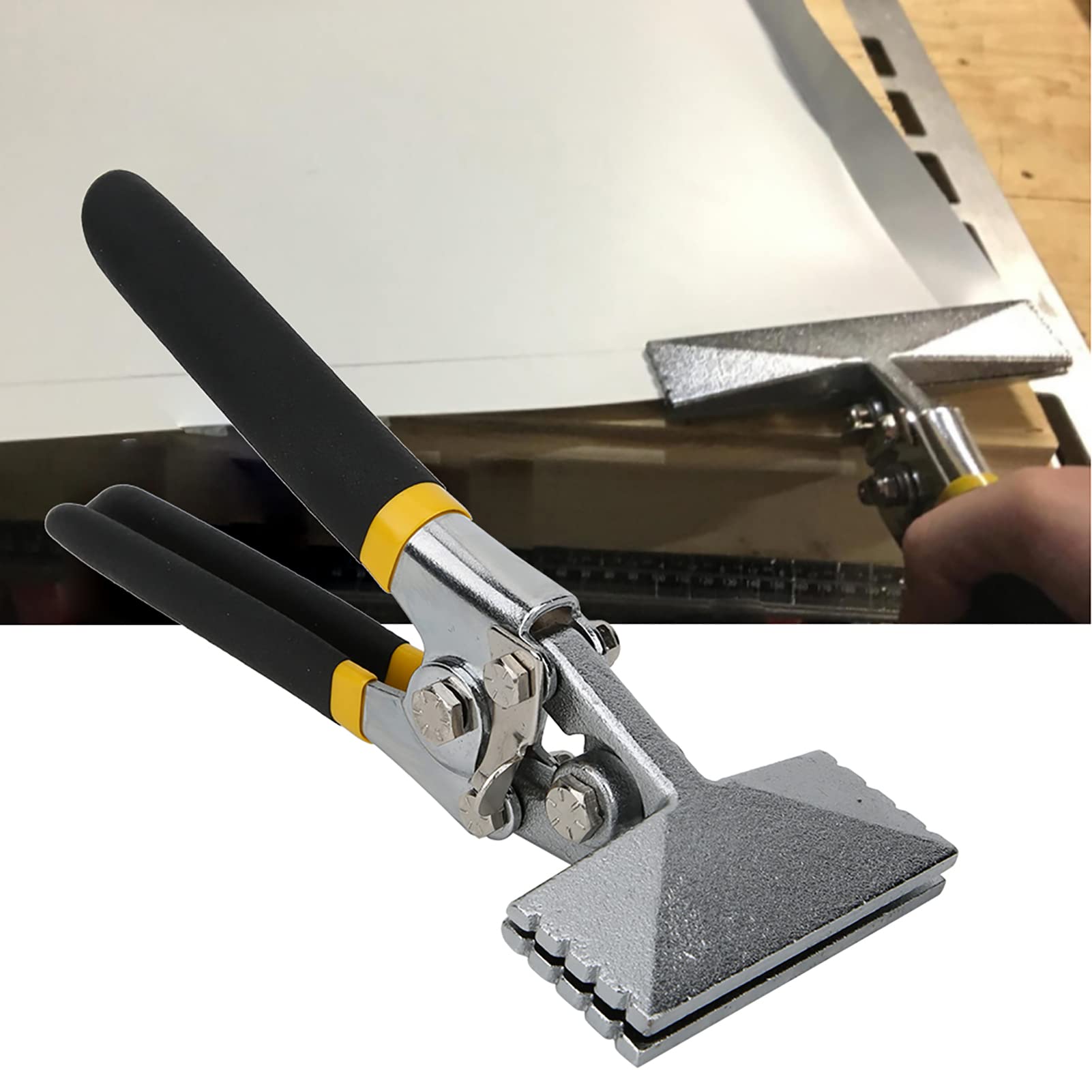 Professional Sheet Metal Hand Seamer - Straight Edge Bending Pliers for Manual Metal Work, Flattening & Forming Tool | Perfect for HVAC, Automotive Repair & DIY Metal Fabrication Projects