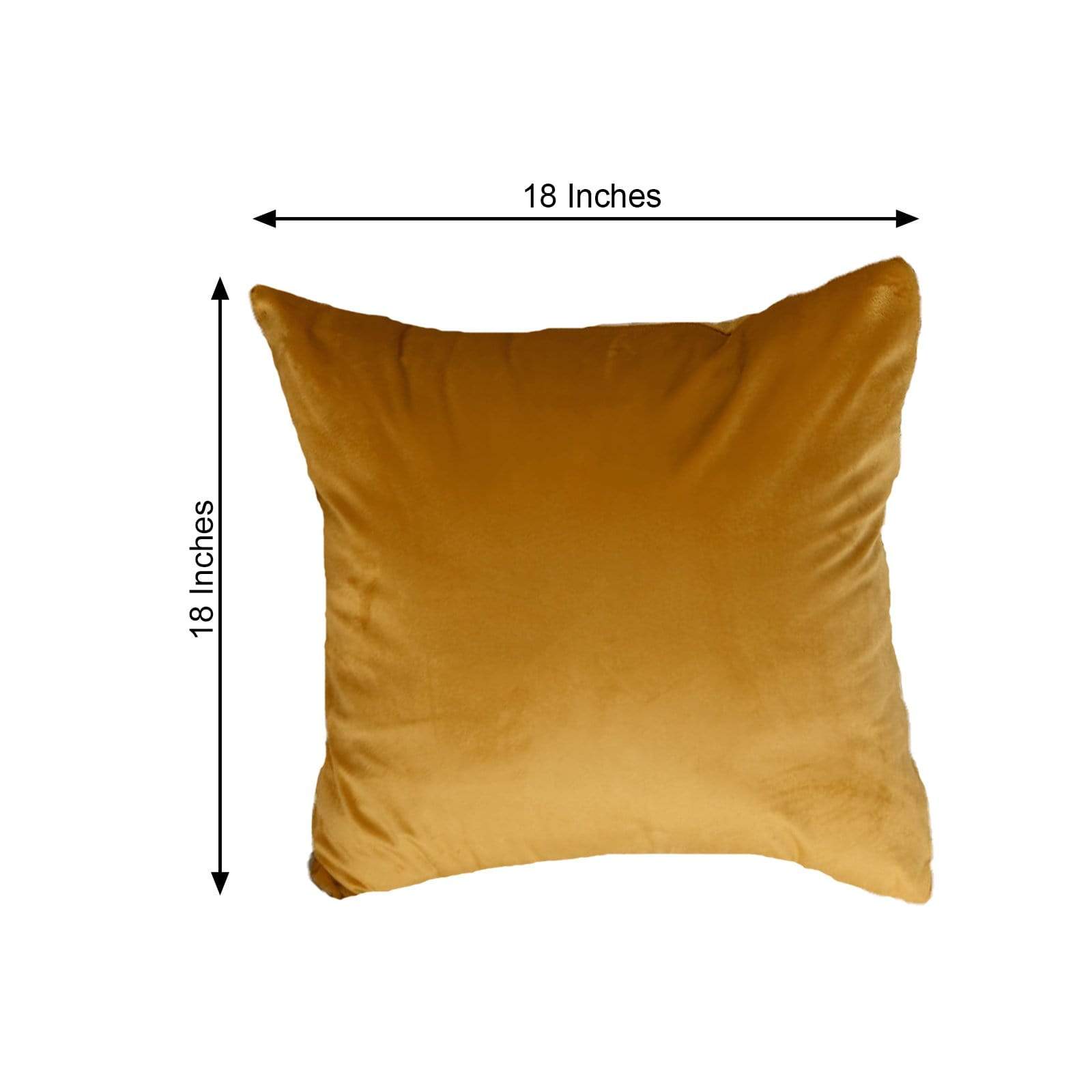 2 Pack Velvet 18x18 Inch Square Throw Pillow Covers - Soft Decorative Cushion Cases for Sofa, Bed, Living Room & Home Decor