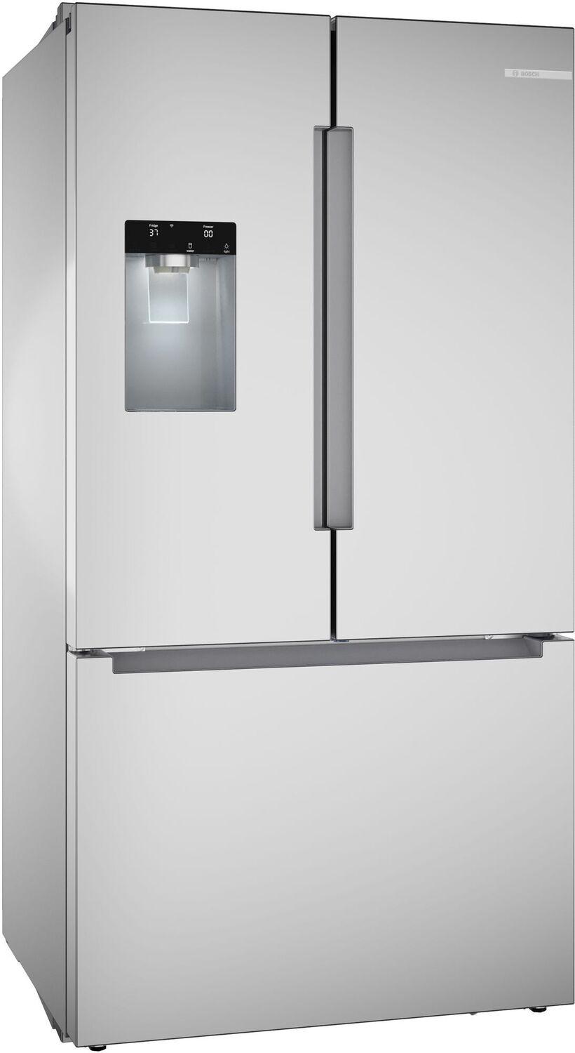 Bosch B36FD10ENS 100 Series 36-Inch French Door Refrigerator with Bottom Freezer - Stainless Steel Finish & Anti-Fingerprint Technology - Perfect for Modern Kitchens & Open-Concept Homes