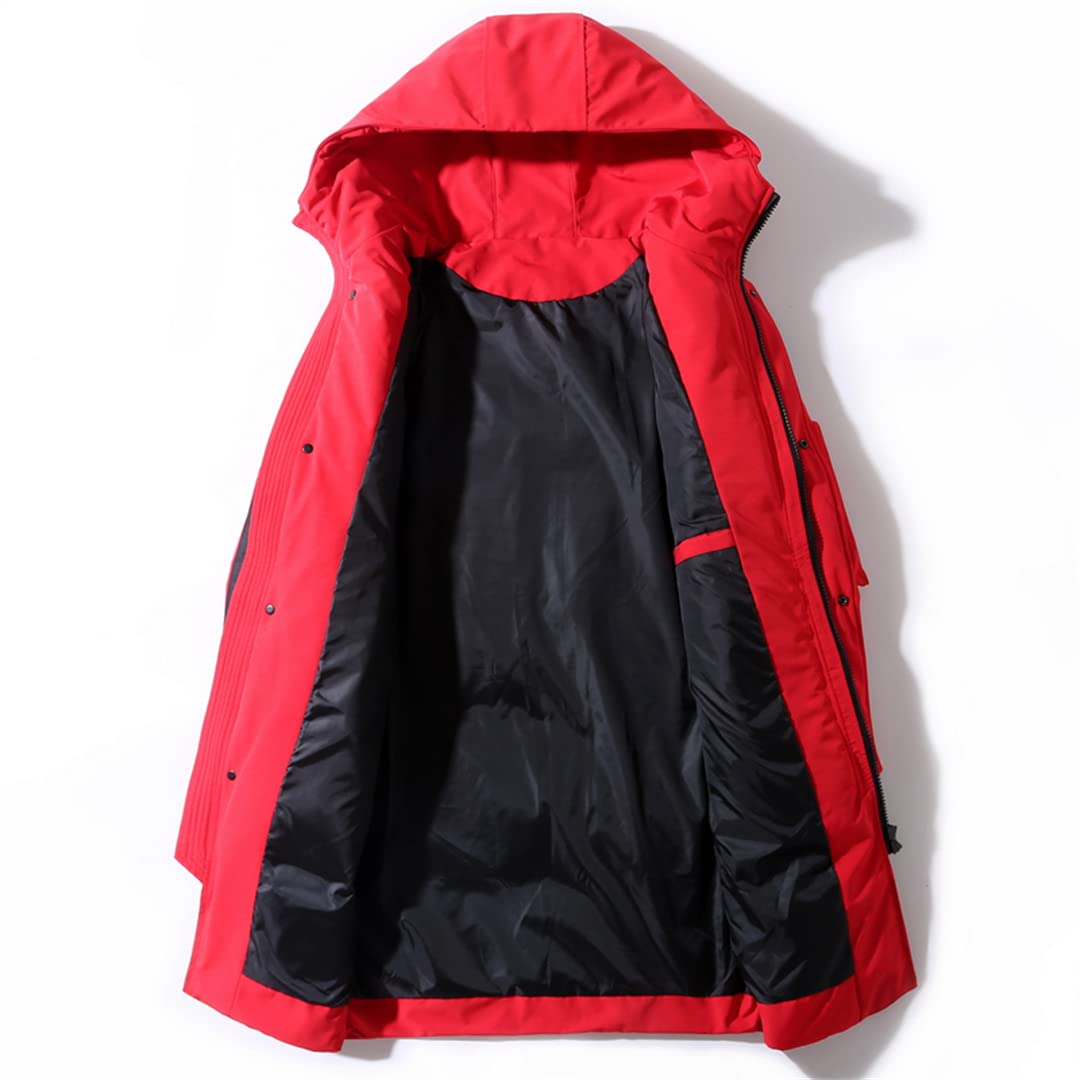 Men's Winter Hooded Down Jacket - Windproof Waterproof Warm Parka Coat for Cold Weather | Outdoor Activities, Snow Sports & Daily Wear