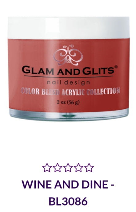 Glam and Glits Color Blend Collection Vol.2 - BL3086 - 2 oz Nail Polish - Wine and Dine Shade - Perfect for Evening Events, Parties & Special Occasions