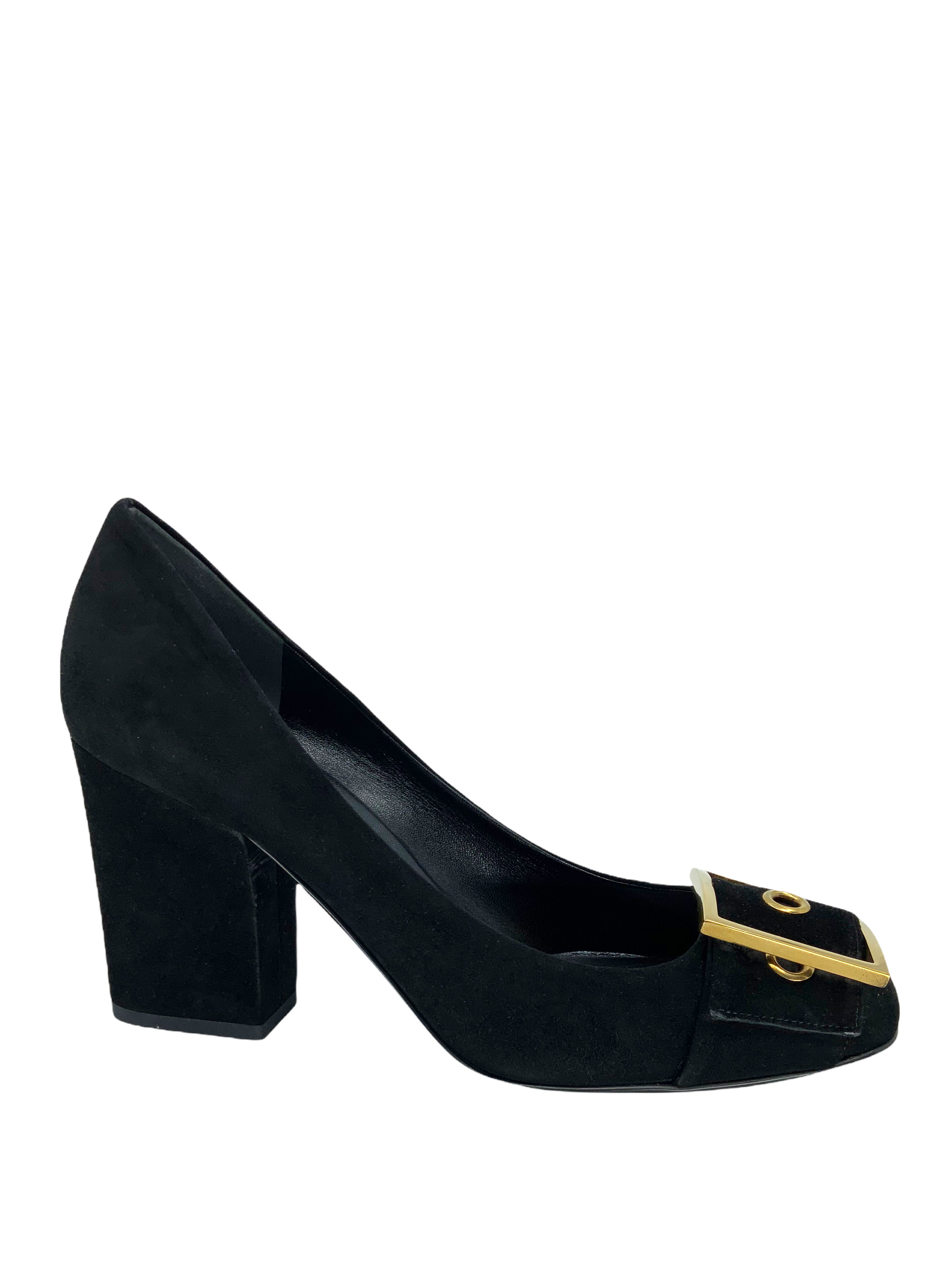 Gucci Suede Kesha Buckle Pumps Women's Size 9 US - Luxury High Heels for Parties, Weddings & Evening Events