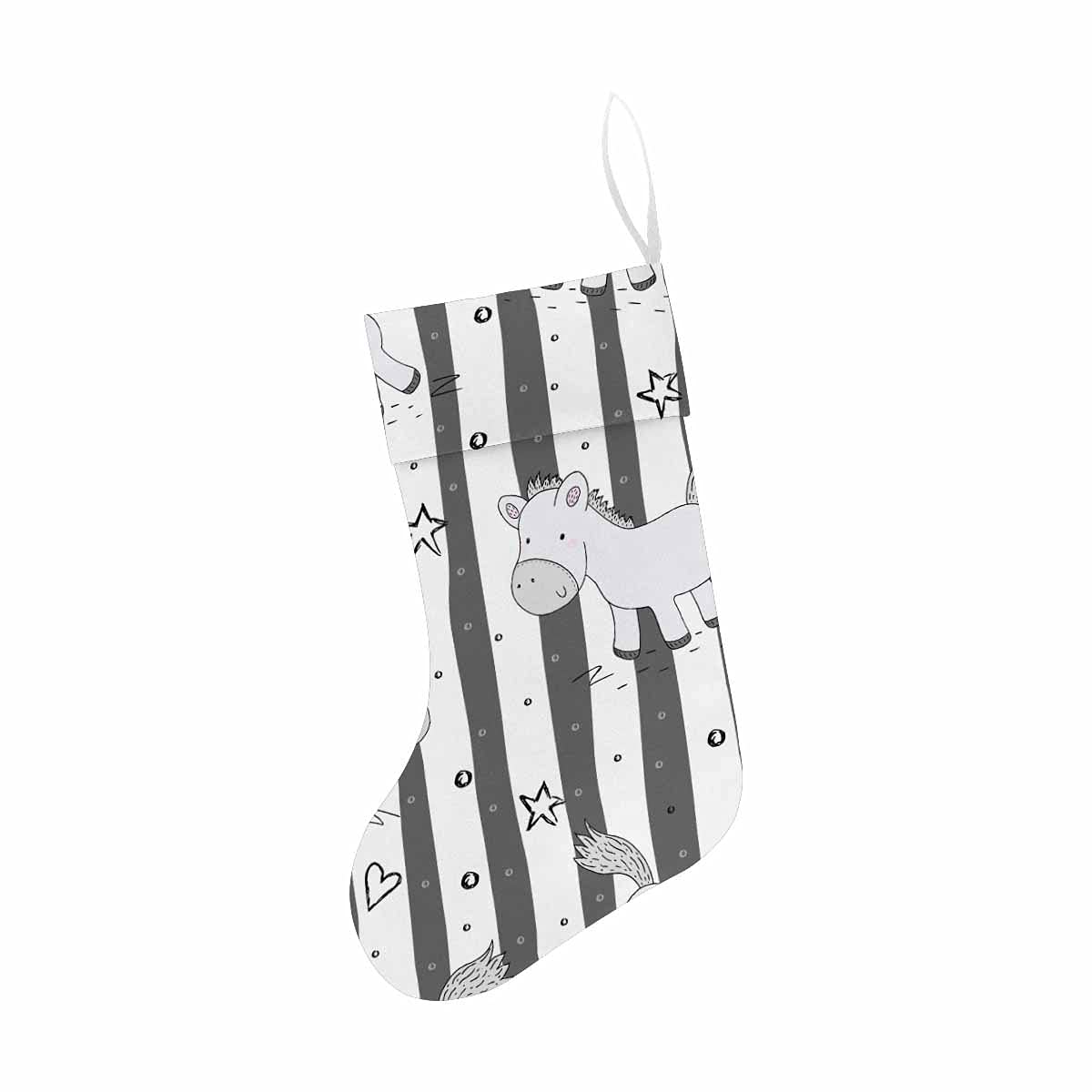 InterestPrint Polyester Christmas Stockings - Festive Holiday Decorations with Cute Horse Designs for Home, Fireplace & Christmas Tree Decoration | Perfect for Xmas Gifts & Family Celebrations