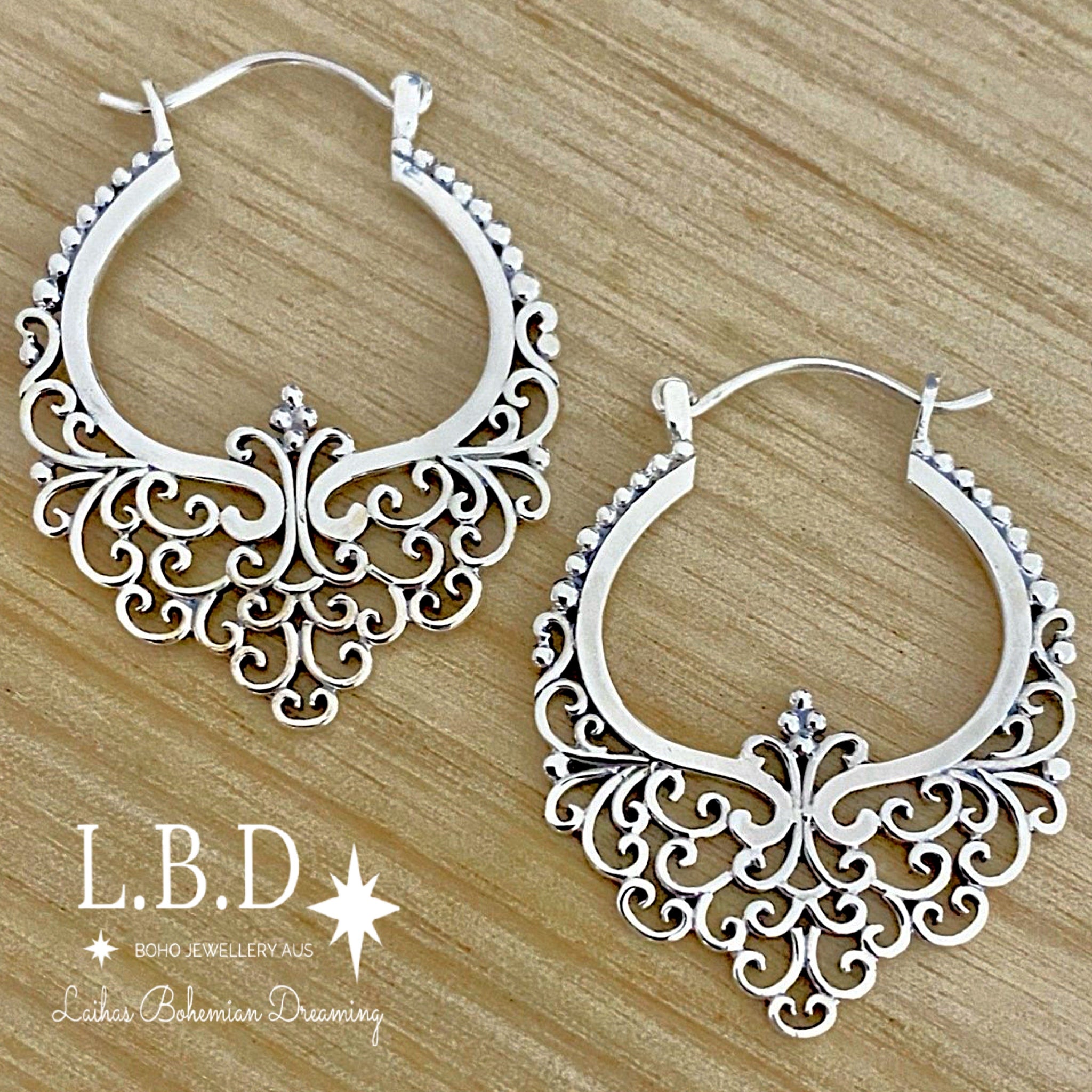 Laihas Prestige Big Bohemian Hoop Earrings for Women - Stylish Chunky Gold Boho Dangle Earrings for Party, Wedding & Everyday Wear