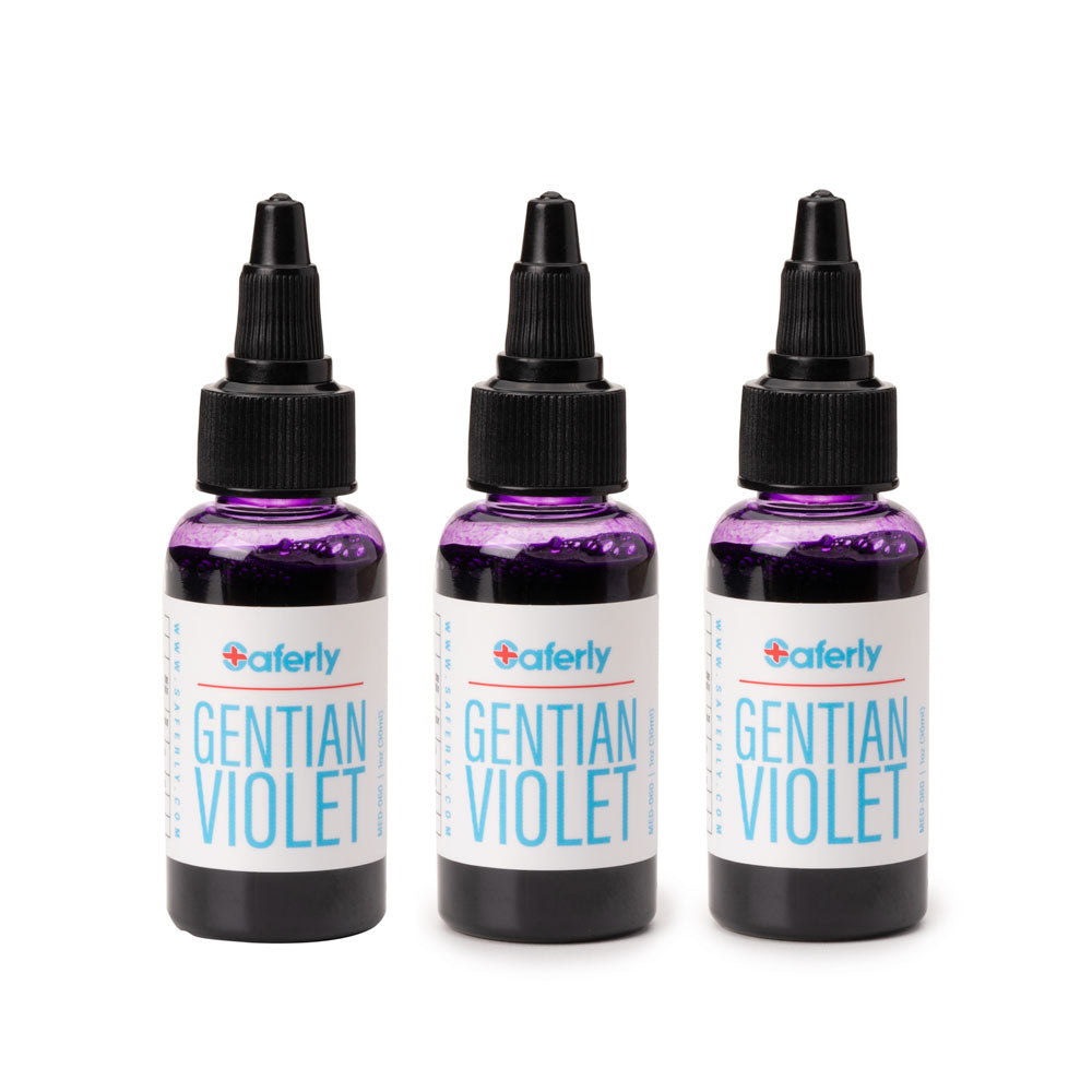 Gentian Violet Solution 1/2oz (15ml) Bottle - Antifungal & Antibacterial for Minor Cuts, Skin Infections - First Aid & Wound Care Essential
