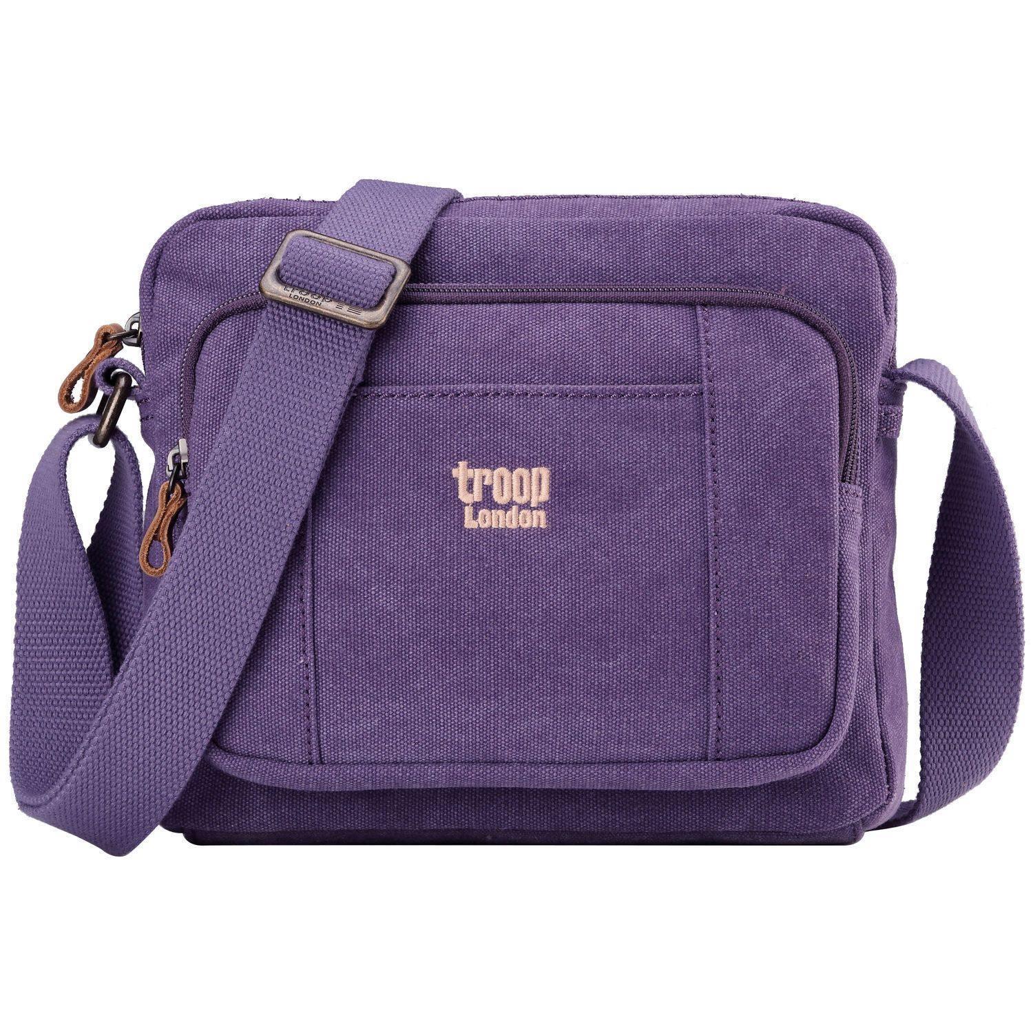 Troop London Classic Canvas Crossbody Bag for Women & Men - Stylish & Durable Shoulder Bag for Travel, Work & Everyday Use