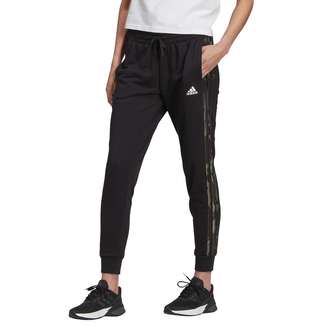 Adidas Women's 3-Stripes Tricot Camo Pants - Comfortable Athletic Joggers for Running, Yoga & Casual Wear