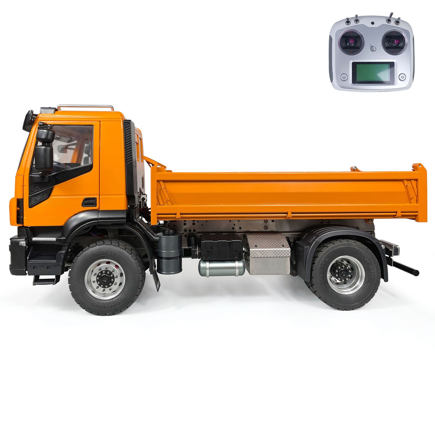1/14 Scale Metal 4x2 RC Hydraulic Dump Truck - 2 Speed Radio Controlled Tipper Truck - PNP Version Painted Assembled Hobby Model for Construction Site Play & Collection