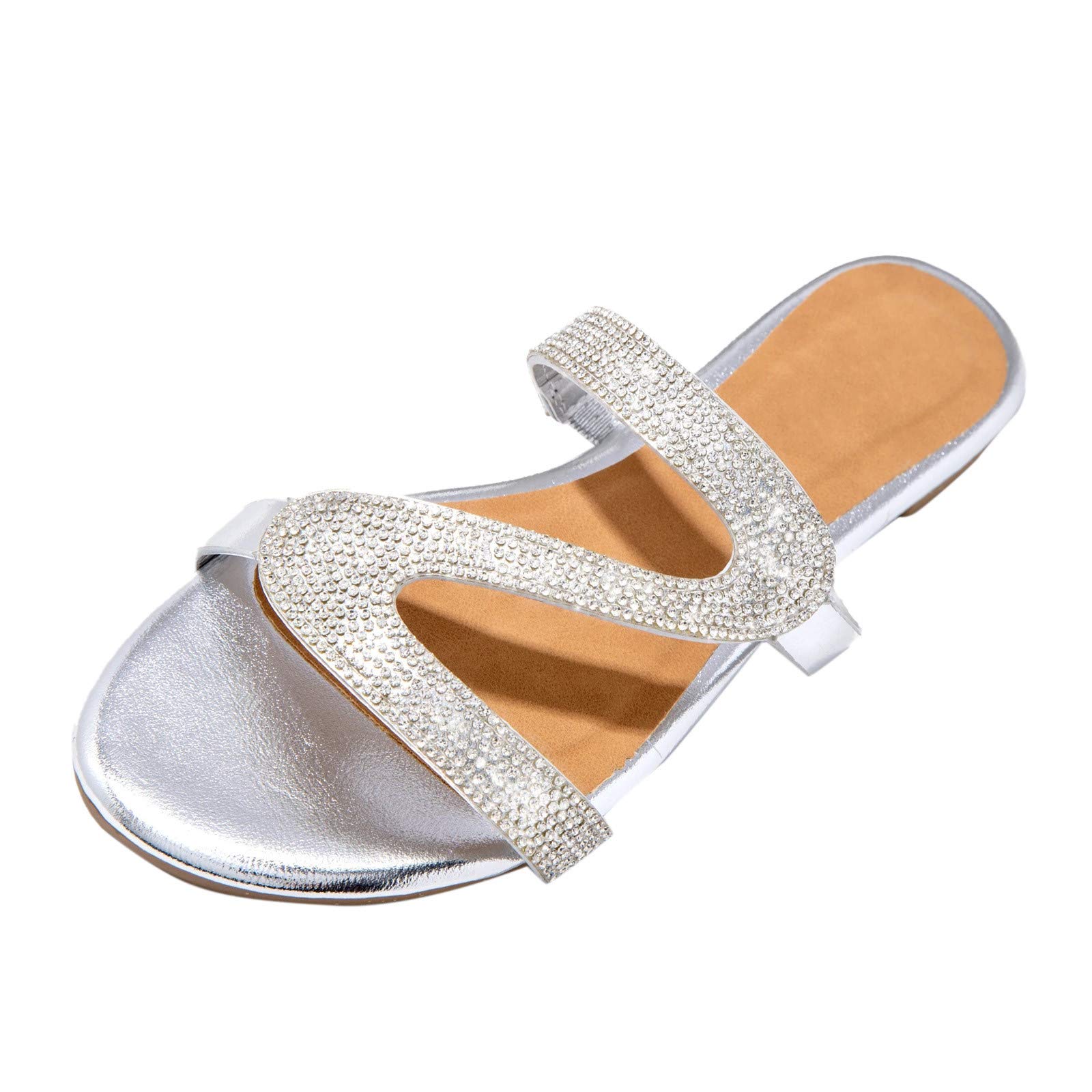 YUHAOTIN Women's Flip Flops - Wedge Platform Sandals with Cork Strap & Rhinestone Decor, Breathable Open Toe Slip-On Summer Beach Shoes | Perfect for Vacation, Poolside, and Casual Outings (Black)