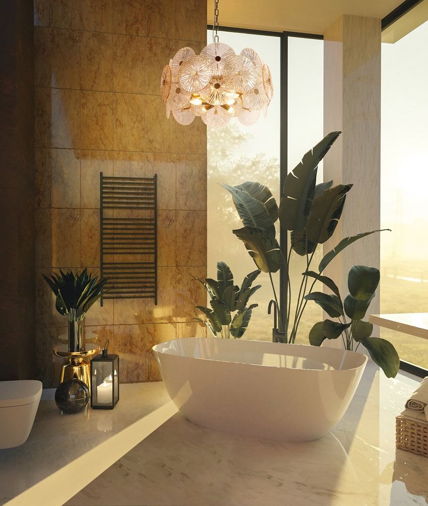 Aster 8Lt Pendant Light Fixture - Modern Hanging Chandelier for Dining Room, Bedroom & Living Room Decor - Limited Time Promotional Offer