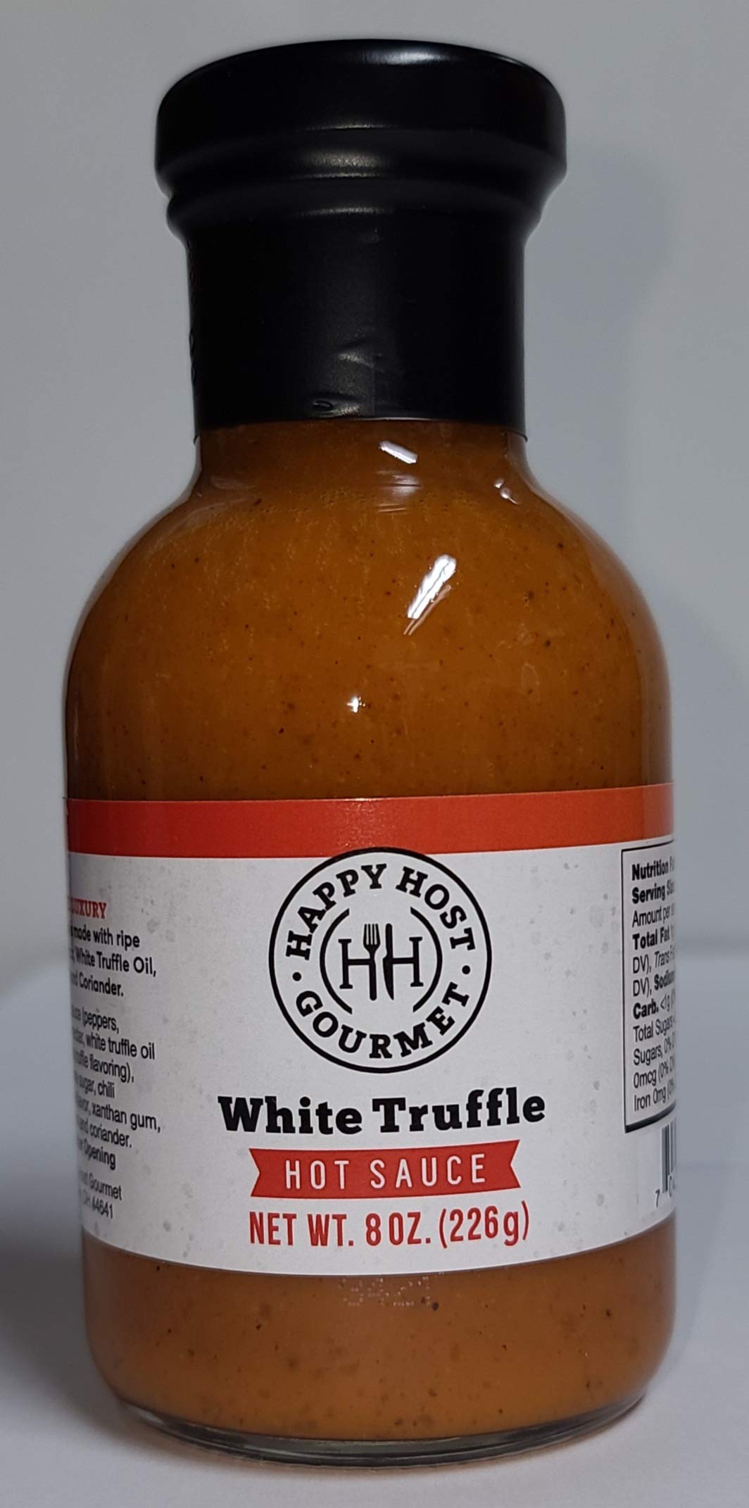 Happy Host Gourmet Black & White Truffle Hot Sauce 2 Pack - Premium Spicy Sauce with Ripe Chili Peppers, Agave Nectar, Real Truffle Oil, Cumin & Coriander | 25% Larger Bottles | Perfect for Pizza, Pasta, Burgers & Gourmet Cooking