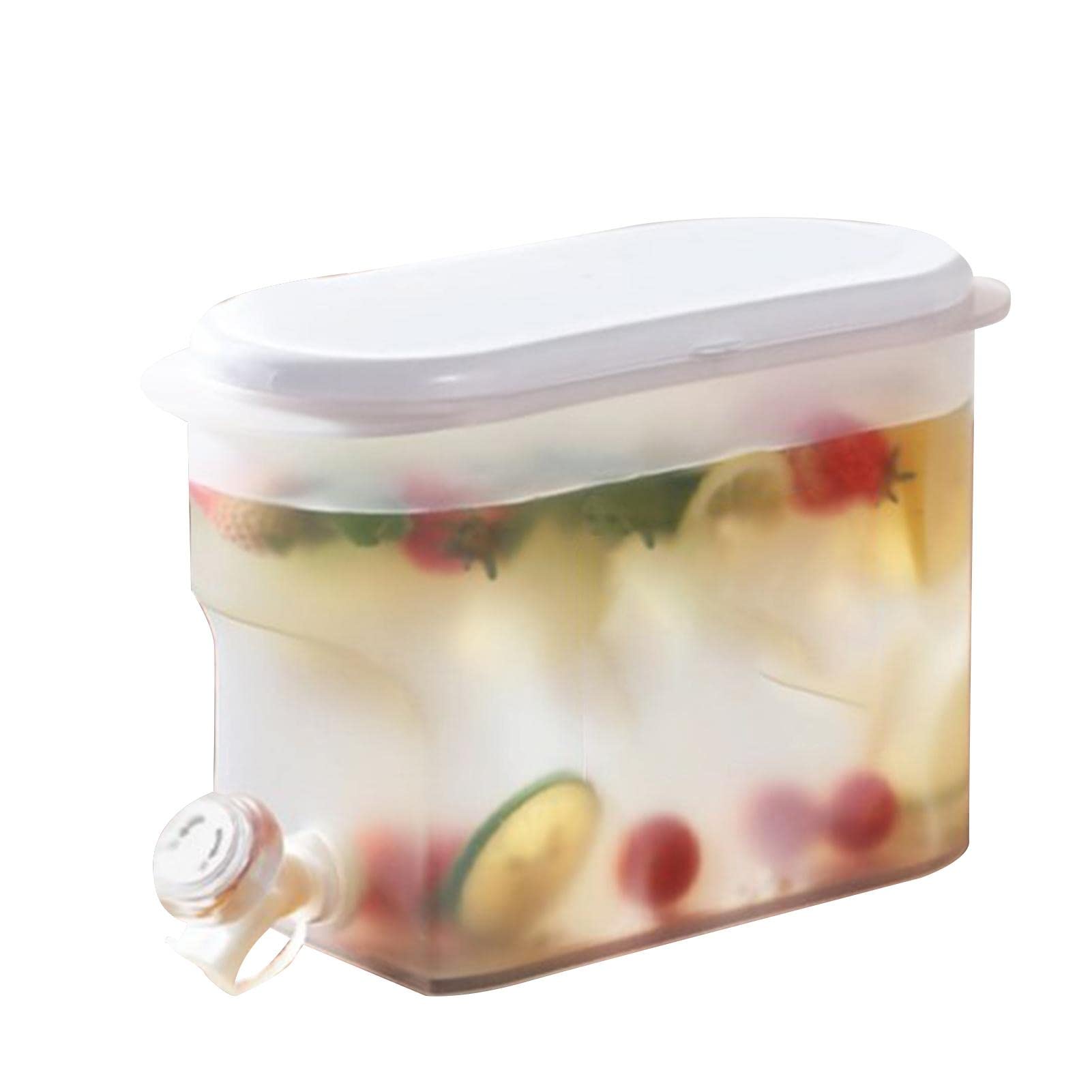 3.5L/5L Plastic Beverage Dispenser with Spigot - Cold Drink Pitcher for Refrigerator, Iced Lemonade, Juice & Cocktails - Leakproof Lid for Home Kitchen, Party, Bar & Outdoor Gatherings - Perfect for BBQs, Picnics & Entertaining Guests