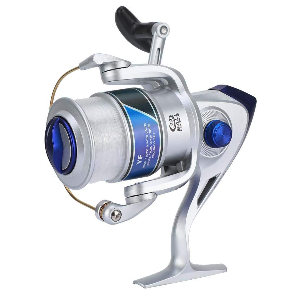 YF Series 12BB Spinning Fishing Reel - Durable Plastic with Plated Head for Freshwater & Saltwater Fishing | Perfect for Bass, Trout, and Deep Sea Angling
