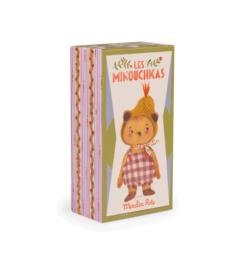 Emile the Small Bear Plush Toy by Moulin Roty - Adorable Les Minouchkas Collection - Perfect for Kids' Bedtime, Nursery Decor & Gift Giving