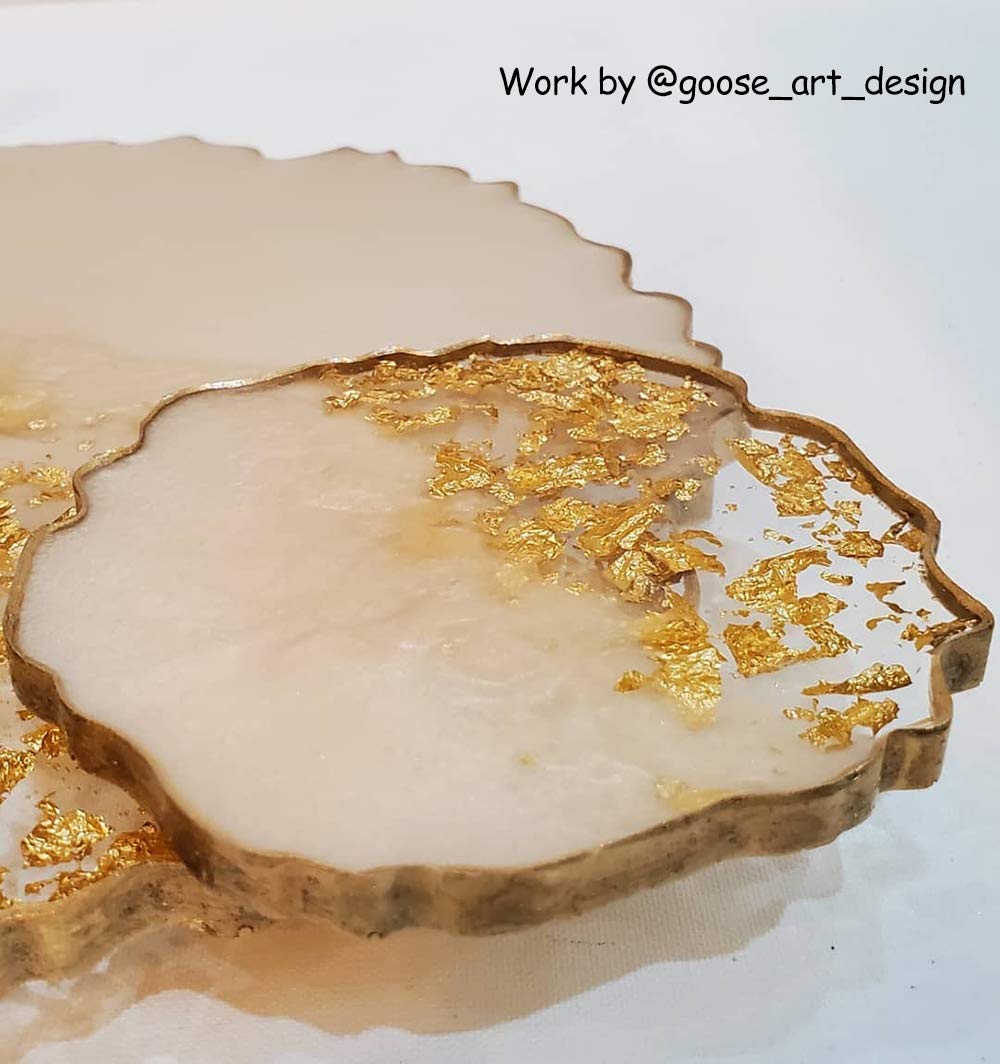 Premium Silicone Resin Molds Set - 4 Flower Coaster Molds + Large Resin Tray Mold + 4 Geode Agate Coaster Molds for DIY Home Decor, Epoxy Resin Art, and Unique Handmade Gifts - Perfect for Crafting, Wedding Favors, and Table Centerpieces