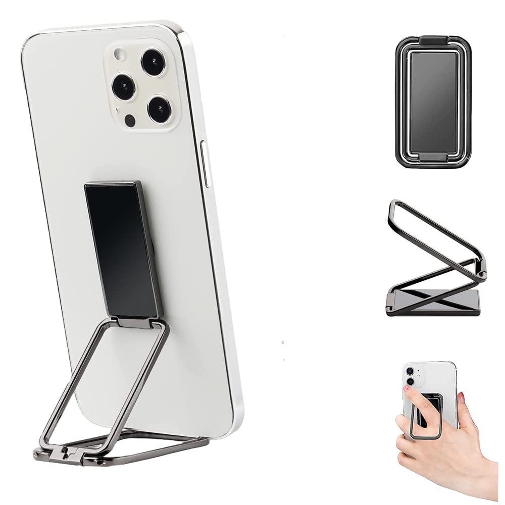 Foldable & Detachable Phone Ring Holder Kickstand - Universal Phone Grip Stand for iPhone, Samsung & Smartphones - Perfect for Watching Videos, Taking Selfies & Secure One-Handed Use