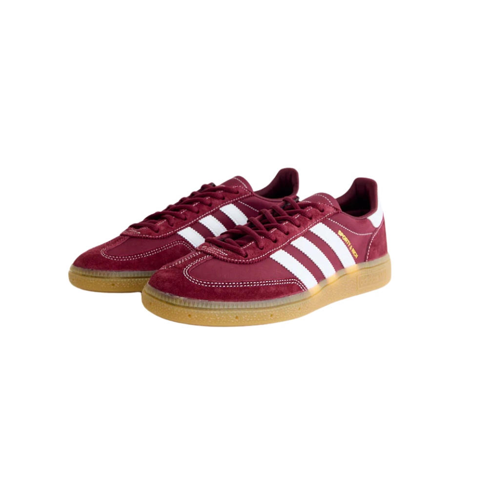 Adidas Handball Spezial Sneakers - Sporty & Rich Shadow Red - Classic Indoor & Outdoor Training Shoes for Handball, Streetwear & Casual Fashion