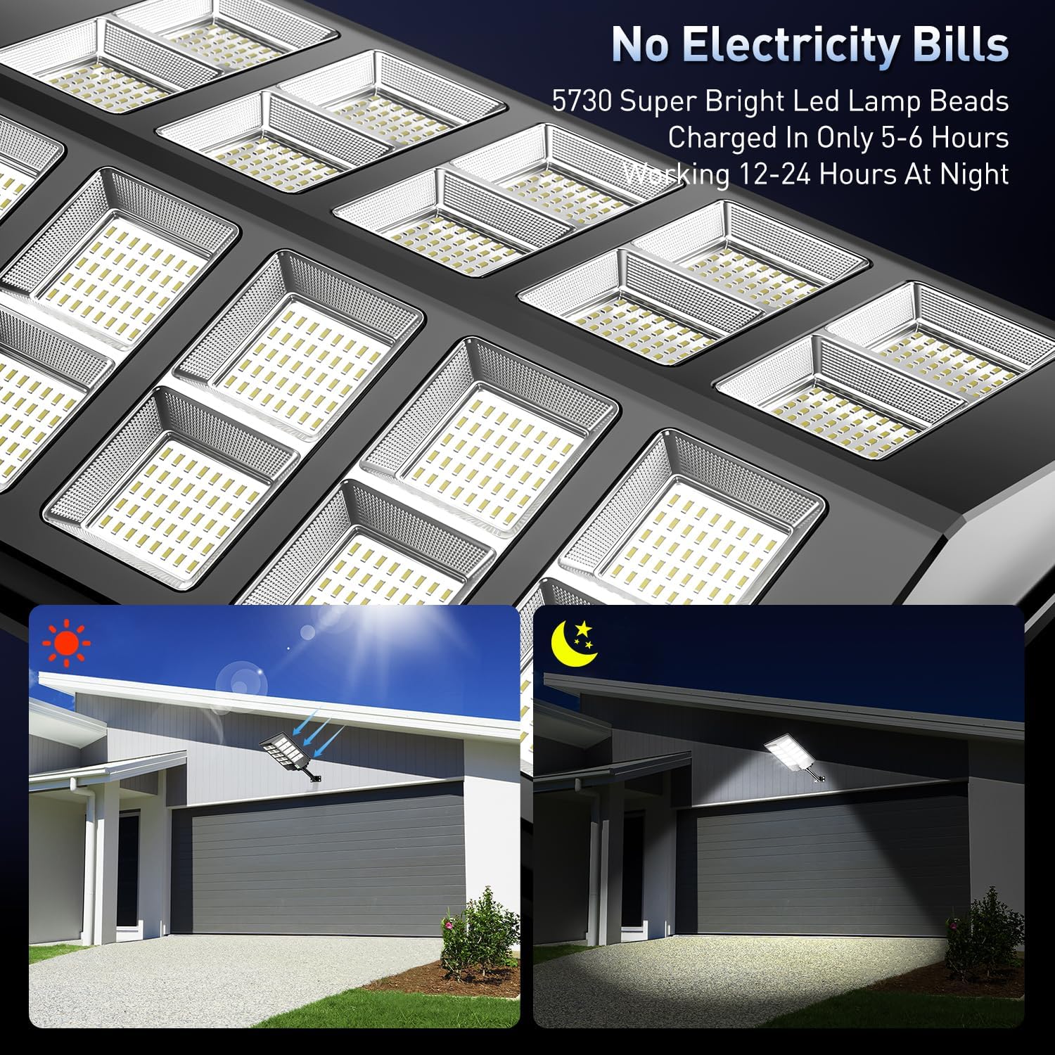 2400W Solar Lights Outdoor Waterproof - 160000LM Motion Sensor Solar Powered Lights with Dusk to Dawn & IP66 Waterproof - Remote Control Solar Street Lights for Yard, Garden, Pathway (2-Pack) - Perfect for Home Security & Landscape Lighting