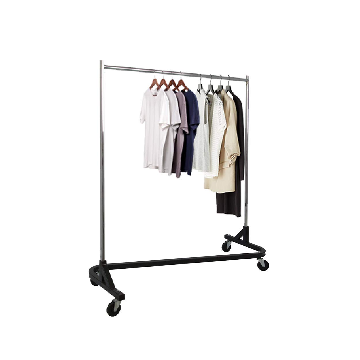 Heavy Duty Rolling Garment Rack - Commercial Grade Knock Down Clothing Rack with Durable Square Tubing for Home, Retail Store Display & Closet Organization - Perfect for Boutiques, Laundry Rooms & Event Merchandising