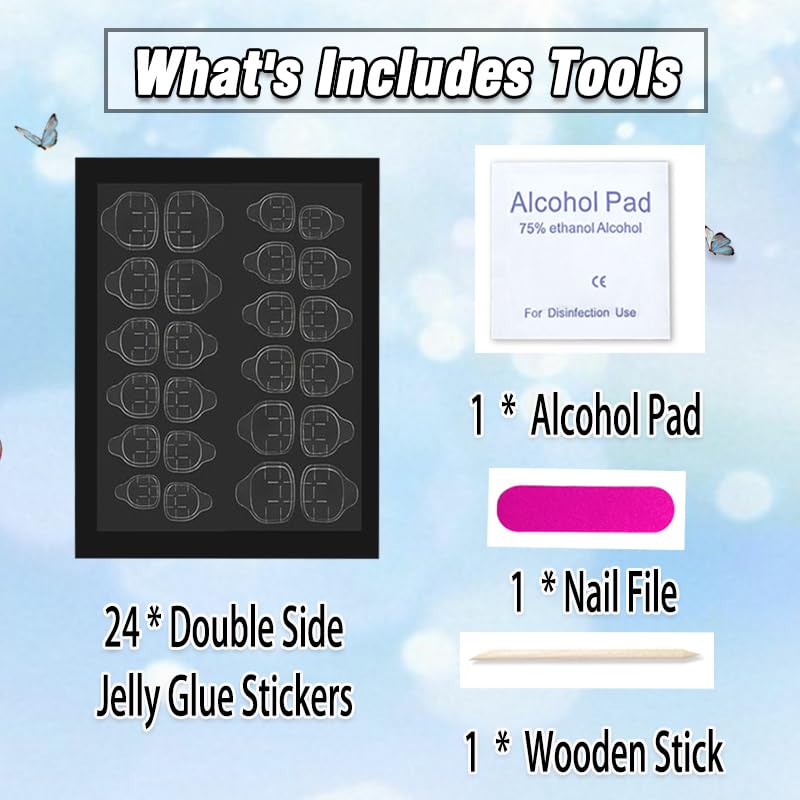 Medium Square Short Press on Nails - Glitter Nude Natural Fake Nails with Cat Eye Design, Glossy Full Cover False Acrylic Glue Stick on Nails for Women (24Pcs) - Perfect for Parties, Weddings, Date Nights & Everyday Wear