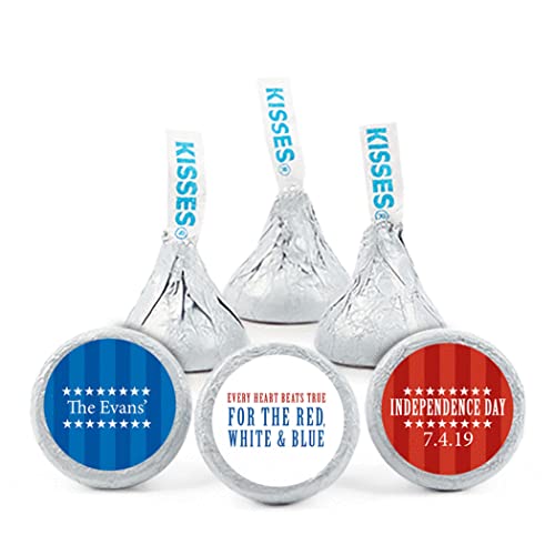 Patriotic Candy Buffet Kit for 4th of July - Personalized with Hershey's Kisses, Kit Kats, Dum Dums Lollipops & Assorted Candies | Perfect for Independence Day Parties, BBQs, and Summer Celebrations