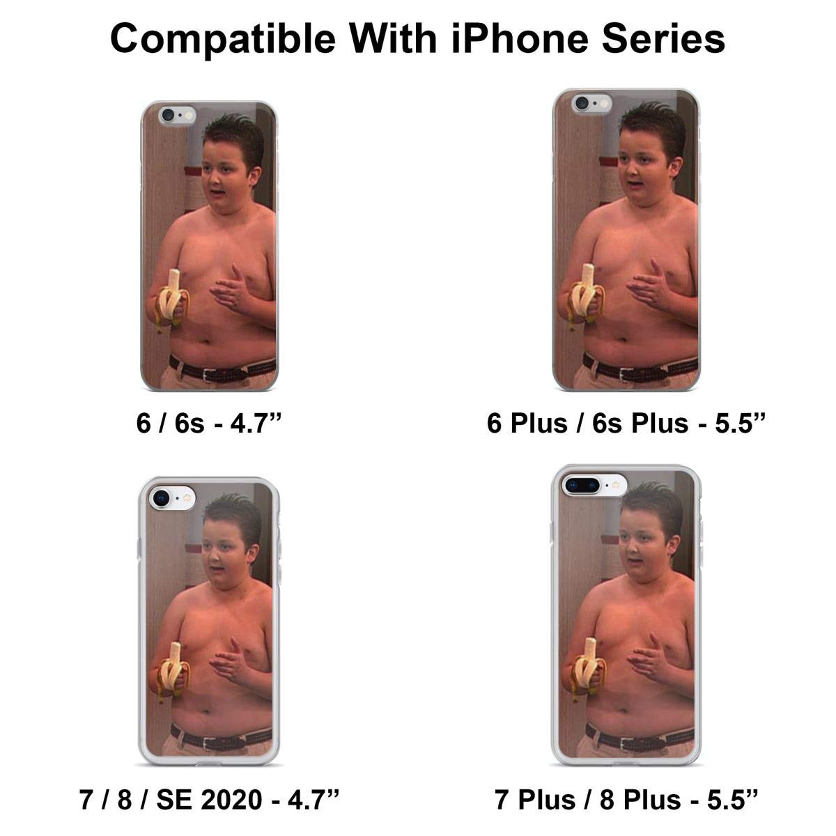 Gibby iPhone Case Compatible with iPhone 15/14/13/12/11/X/Xs/Xr/8/7/6/6s Plus - Slim Clear Transparent Protective Cover for Everyday Use, Work & Travel