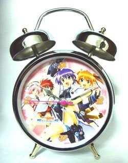 Magical Girl Lyrical Nanoha Strikers Alarm Clock with Subaru, Tiana & Carolyn AERIO Voices - Japanese Import Anime Collectible for Fans & Bedroom Decor