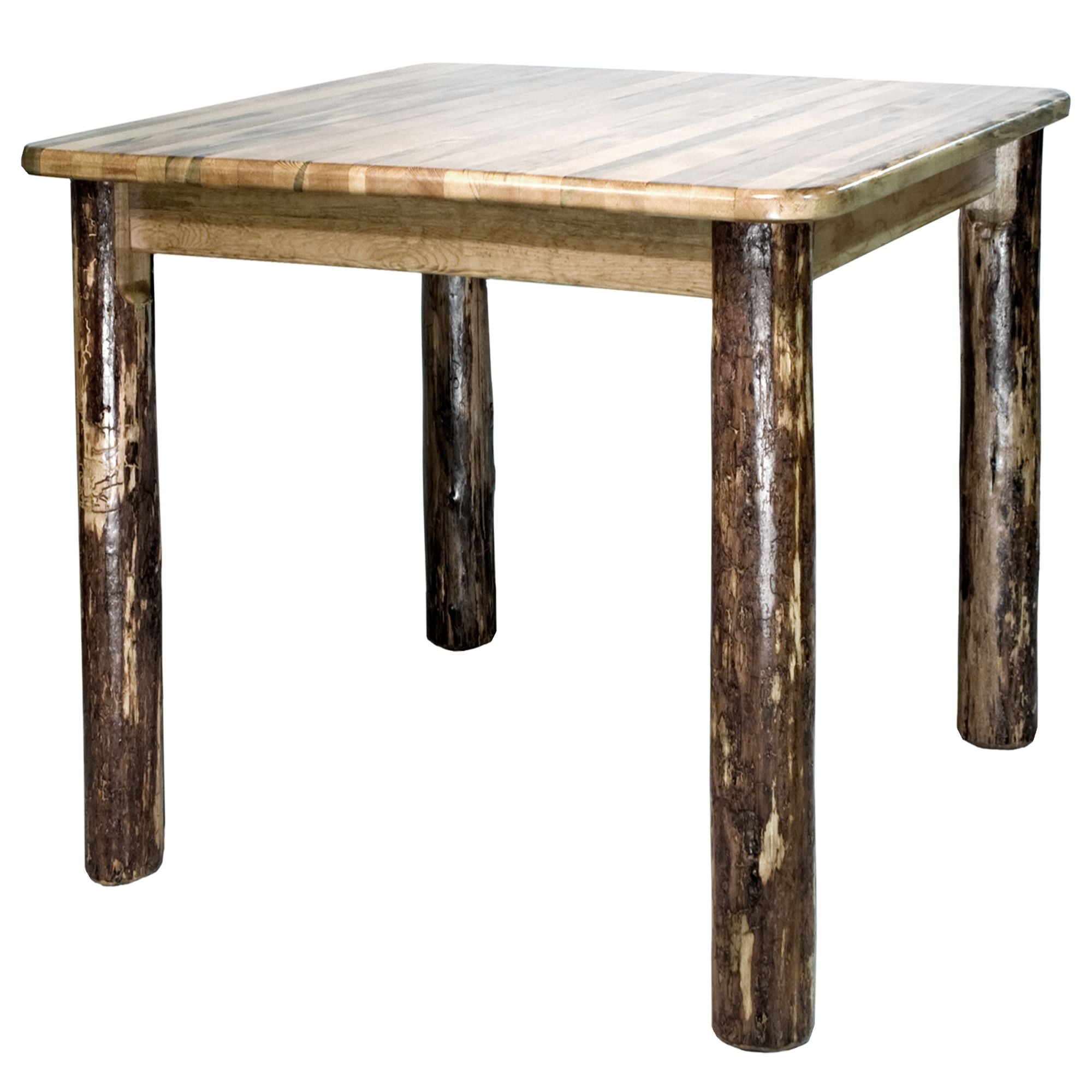 Glacier Country Counter Height Square 4-Post Dining Table - Rustic Farmhouse Style Kitchen Table for Small Spaces, Breakfast Nook & Cozy Dining Areas