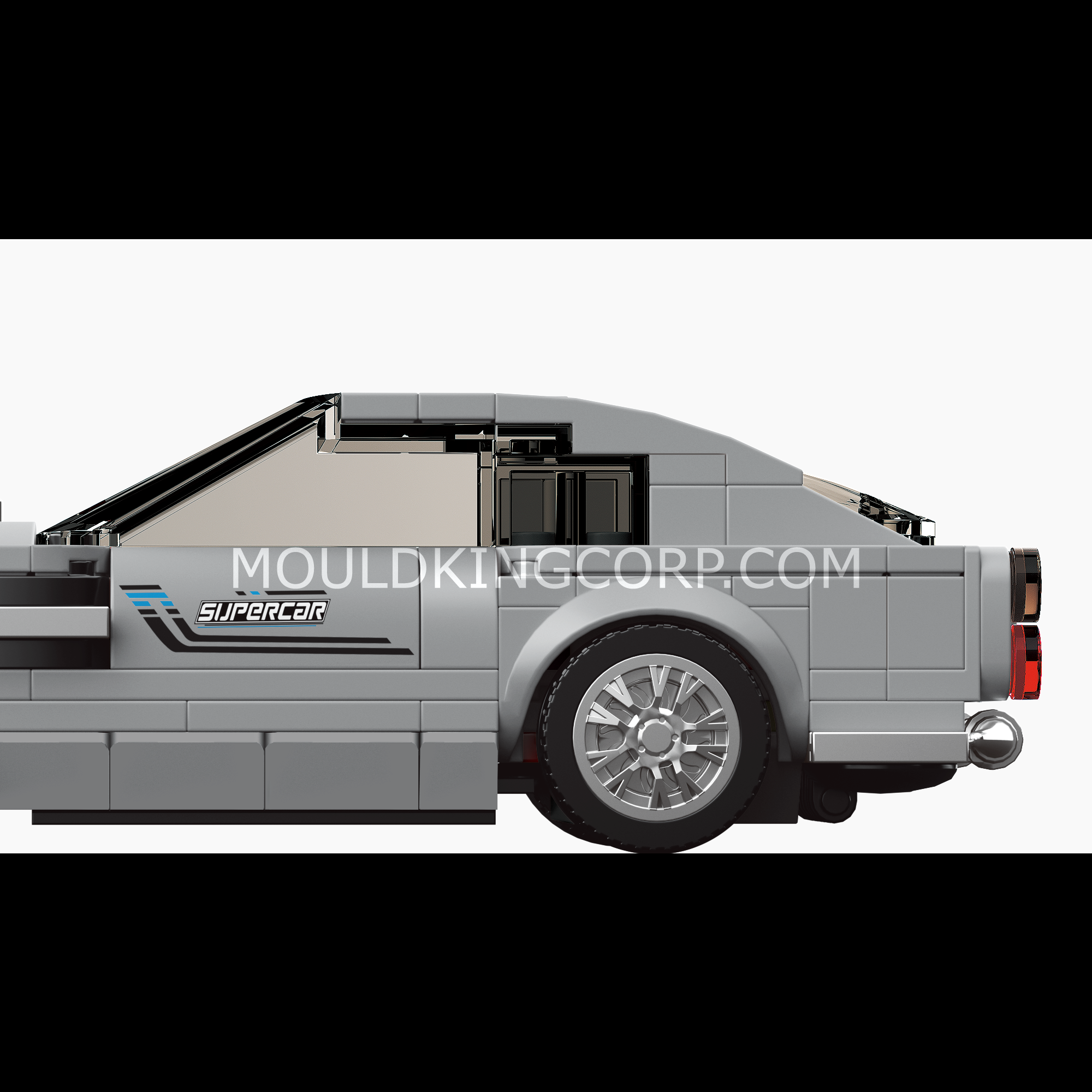 Mould King 27050 Silver Martin 007 Supercar Building Set - 348 Piece Model Car Kit for Adults & Kids | Perfect for James Bond Fans, Collectors & Creative Play