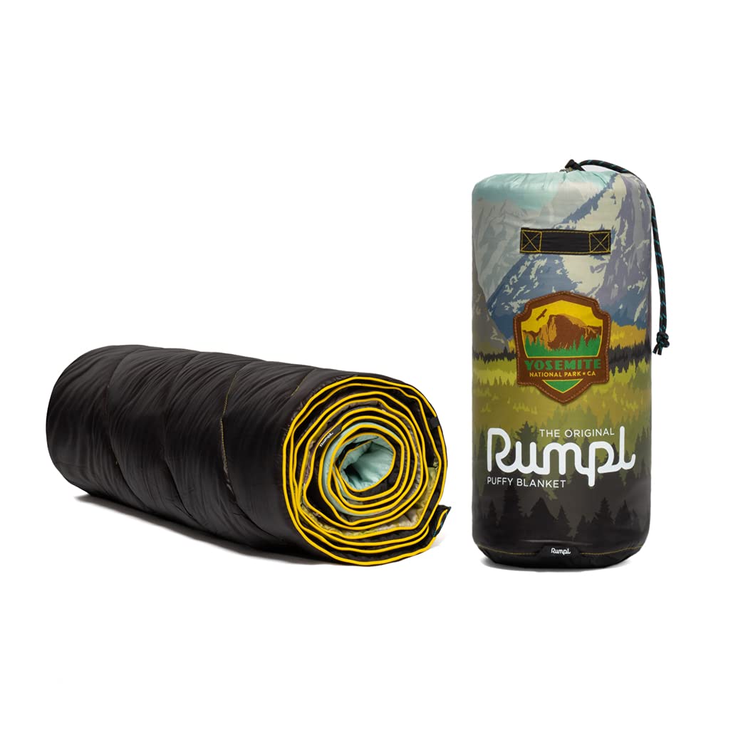 Rumpl Original Puffy Blanket - Lightweight & Water-Resistant Outdoor Camping Blanket, 100% Recycled Polyester Insulation, Packable Travel Blanket for Hiking, Picnics & Backpacking (52