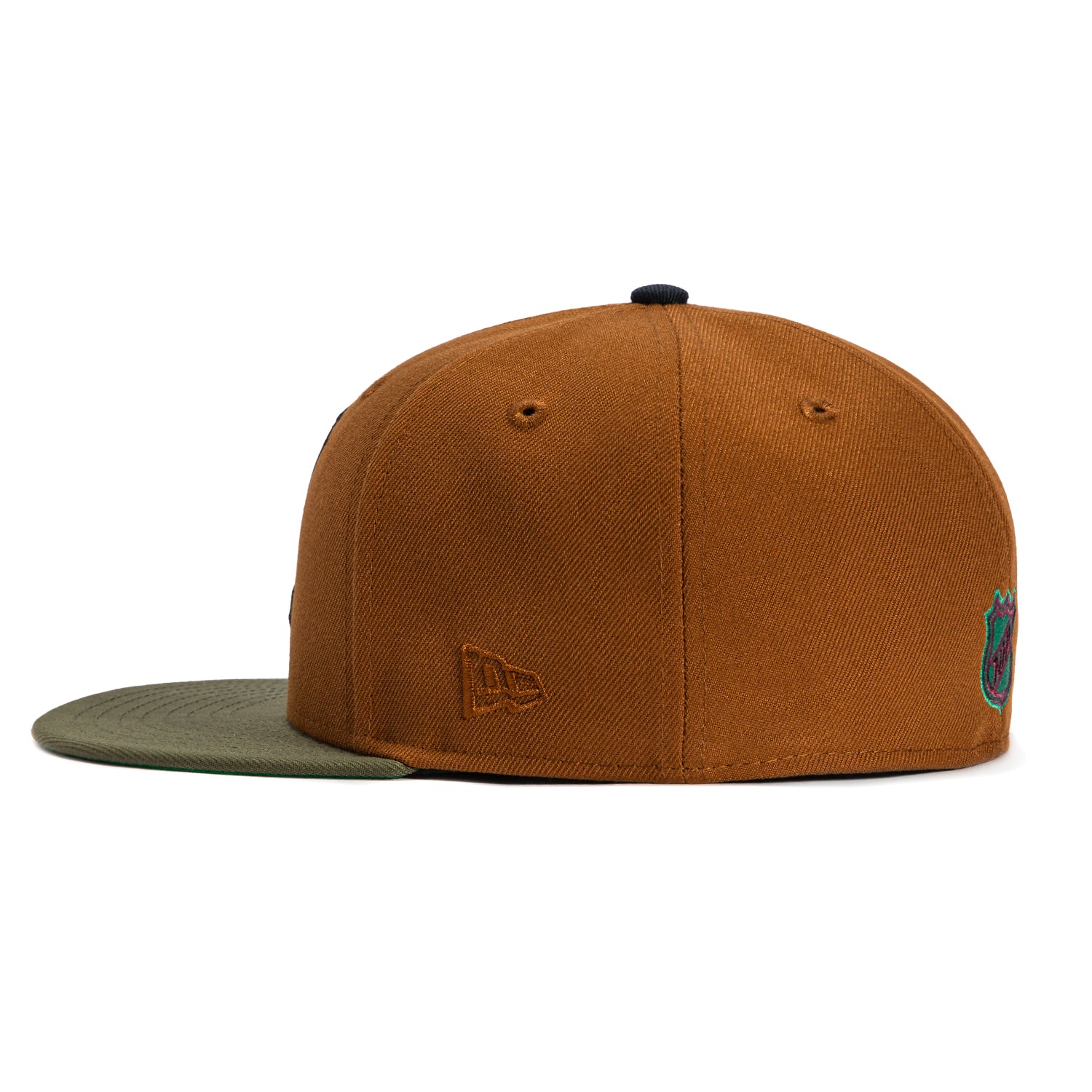 New Era 59Fifty Anaheim Ducks 10th Anniversary Patch Snapback Hat - Khaki & Olive Green - Official NHL Hockey Cap for Men & Women - Perfect for Games, Collecting & Streetwear Fashion