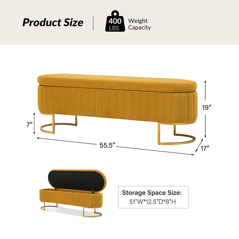 Hugo Functional Storage Bench with Internal Compartments - Entryway Shoe Bench, Hallway Organizer & Living Room Storage Solution