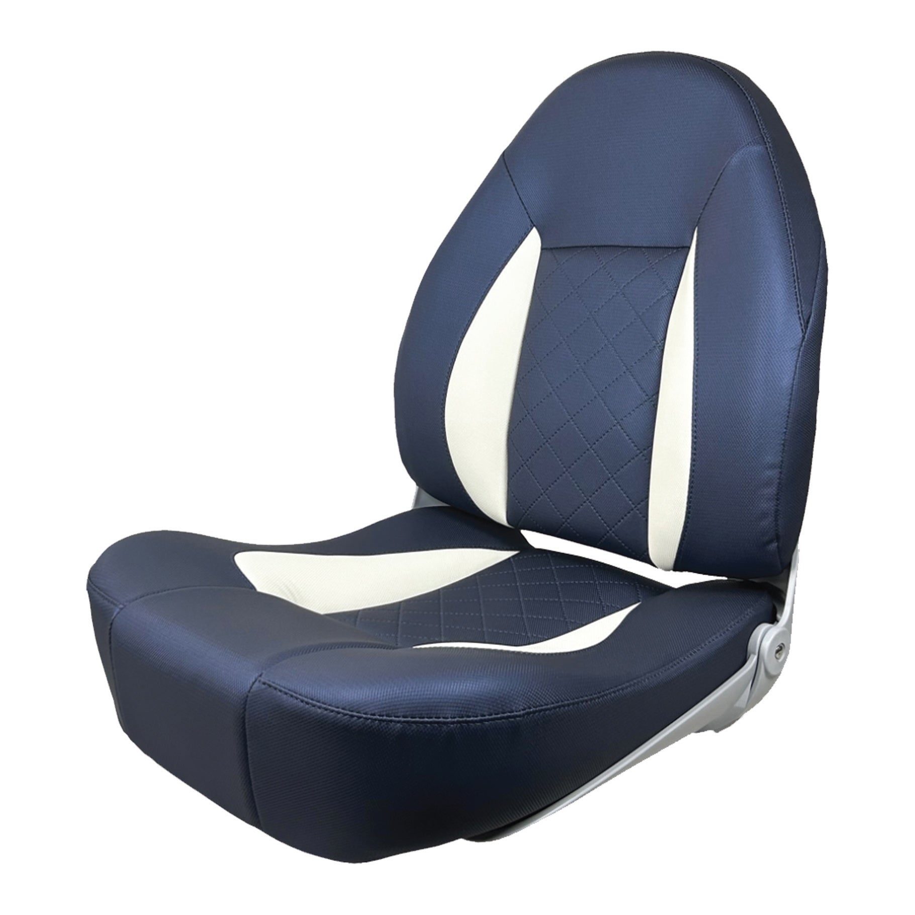 Axis Ranger Hi Back PRO Folding Seat - Lightweight Portable Camping Chair with Adjustable Backrest, Blue/White - Perfect for Outdoor Adventures, Beach Trips, and Backyard Relaxation