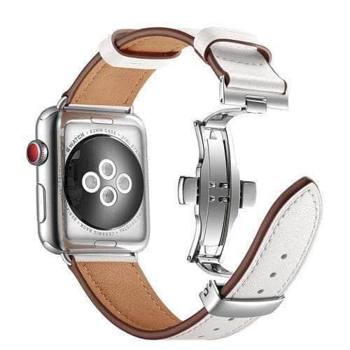 Premium Genuine Leather Strap for Apple Watch - Durable & Stylish Replacement Band for Workout, Office & Everyday Use
