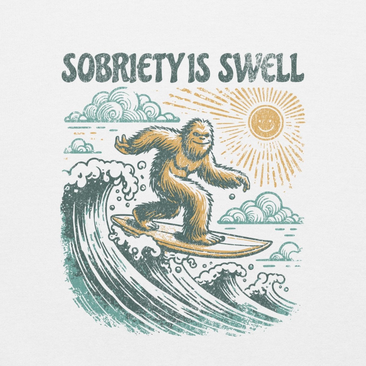 Sobriety is Swell Unisex Sweatshirt - Comfortable Cotton Pullover for Men & Women - Perfect for Sober Living, Recovery Support & Casual Everyday Wear