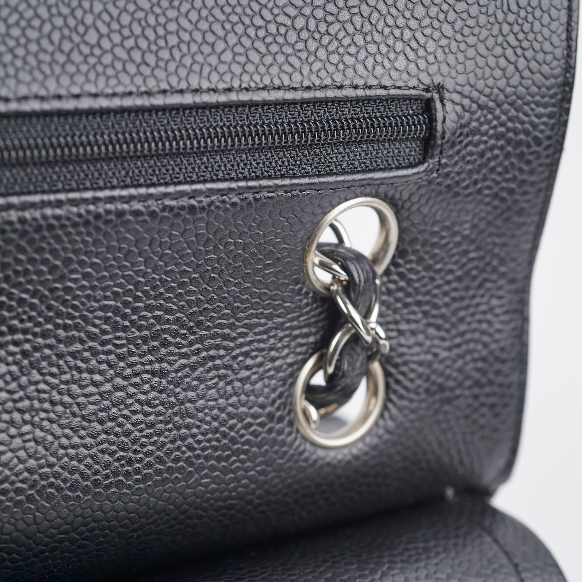 Chanel Caviar Leather Medium/Large Double Classic Flap Bag in Black | Luxury Designer Handbag for Women | Perfect for Work, Evening Events & Everyday Use